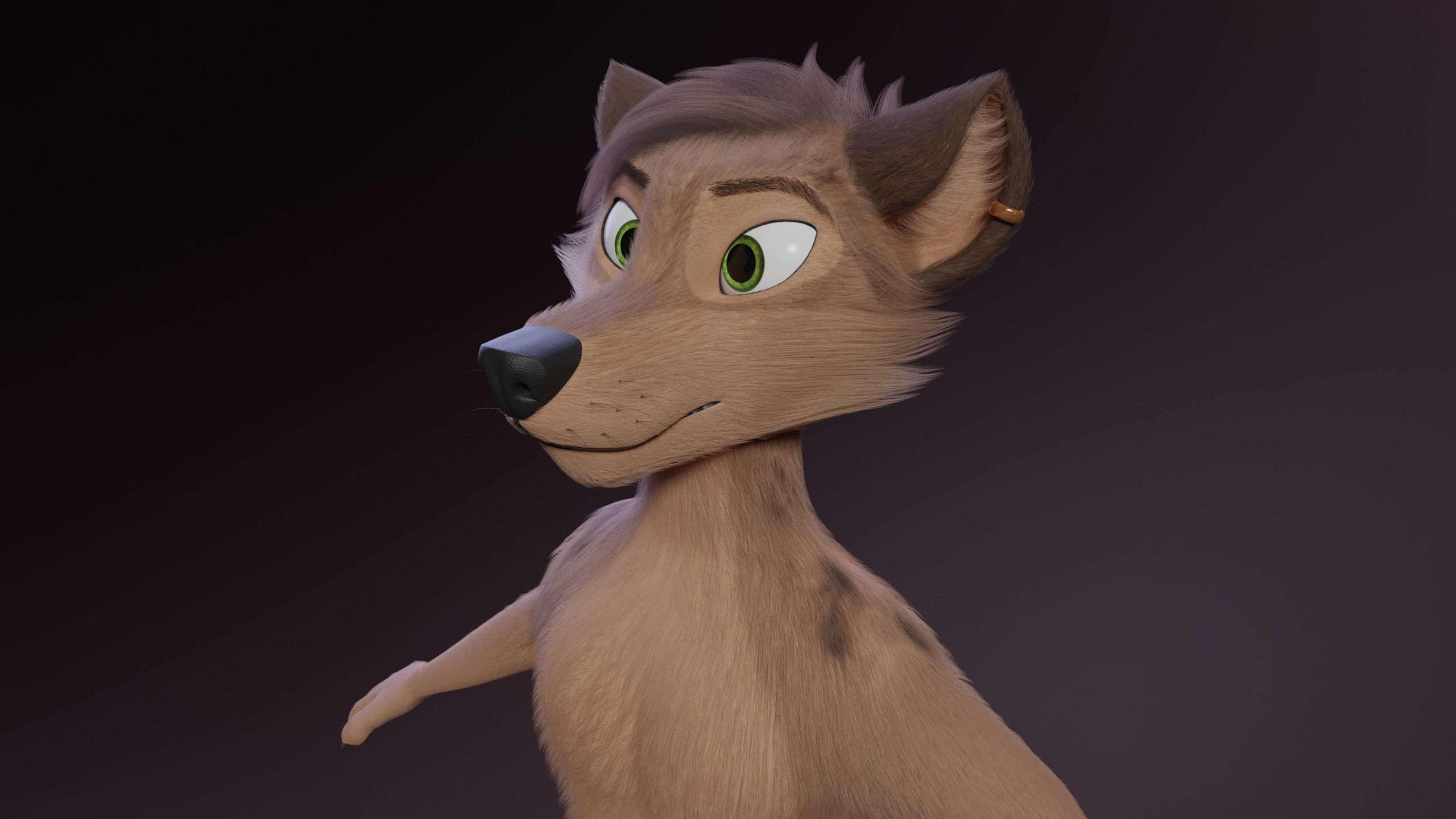 Kovu Anthro Wolf 3D model_5