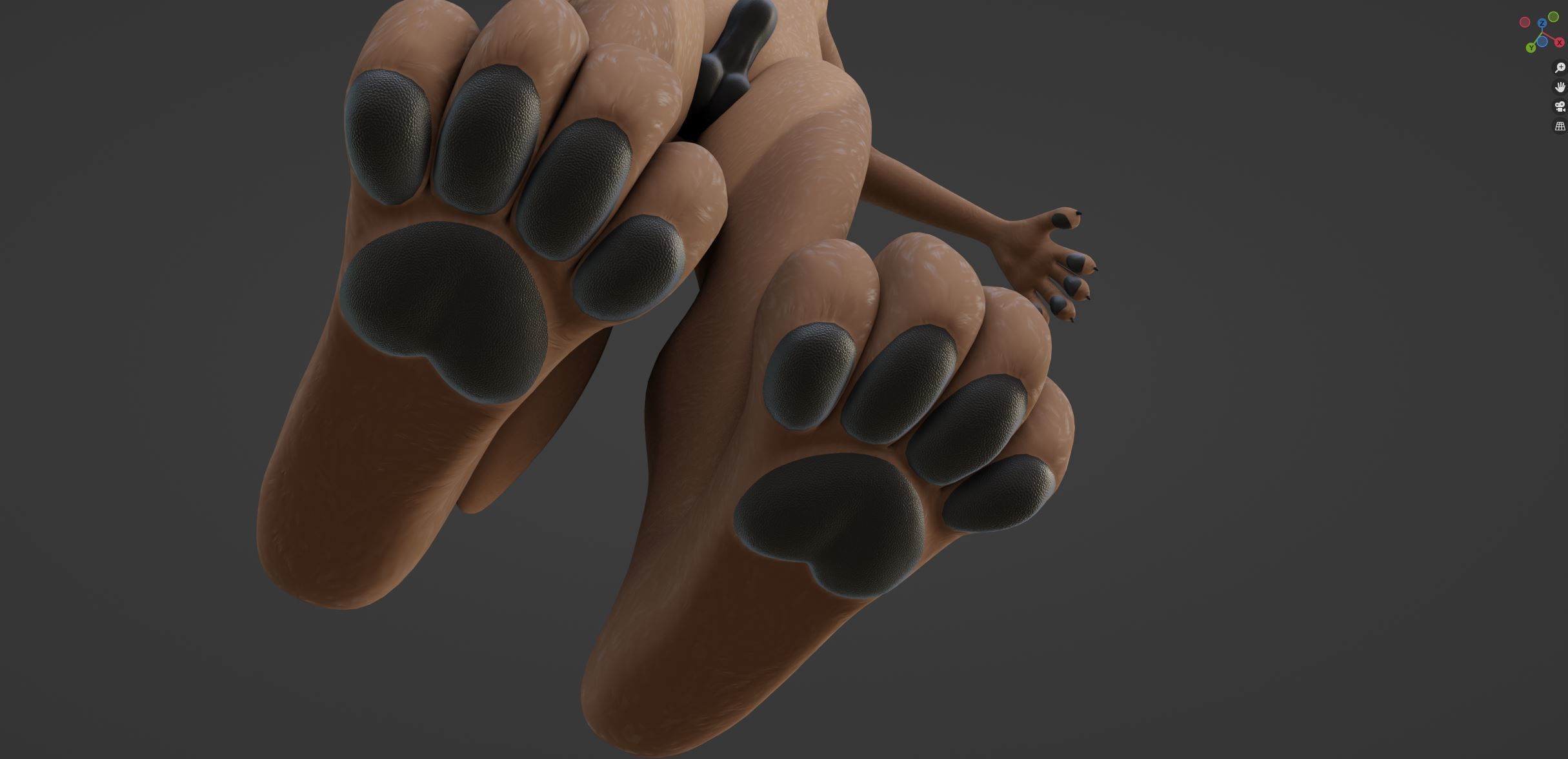 Kovu Anthro Wolf 3D model_67