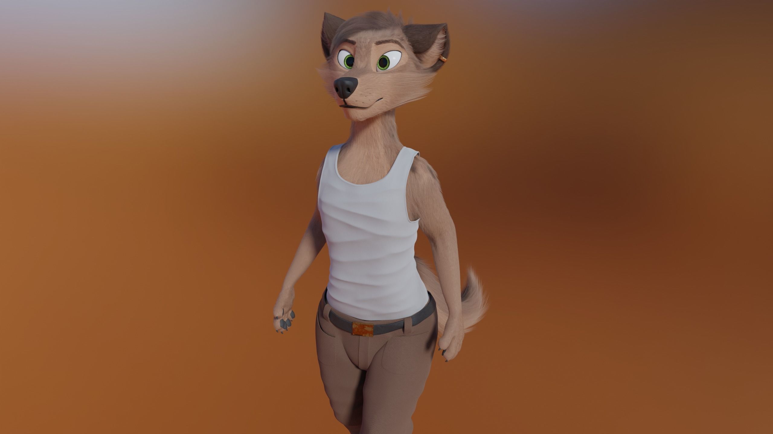 Kovu Anthro Wolf 3D model_36