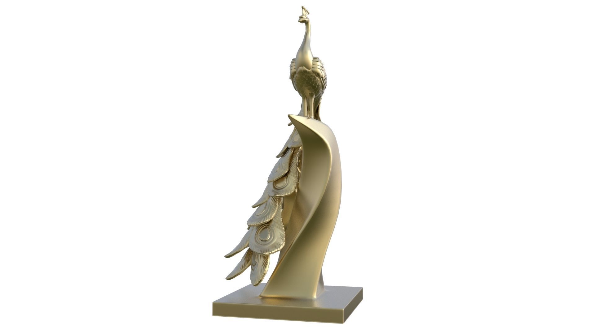 Peacock Statue  3D model_2