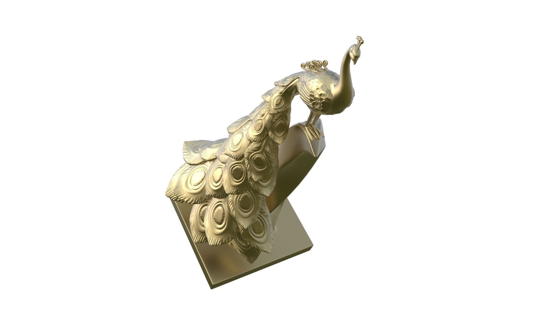 Peacock Statue  3D model_4