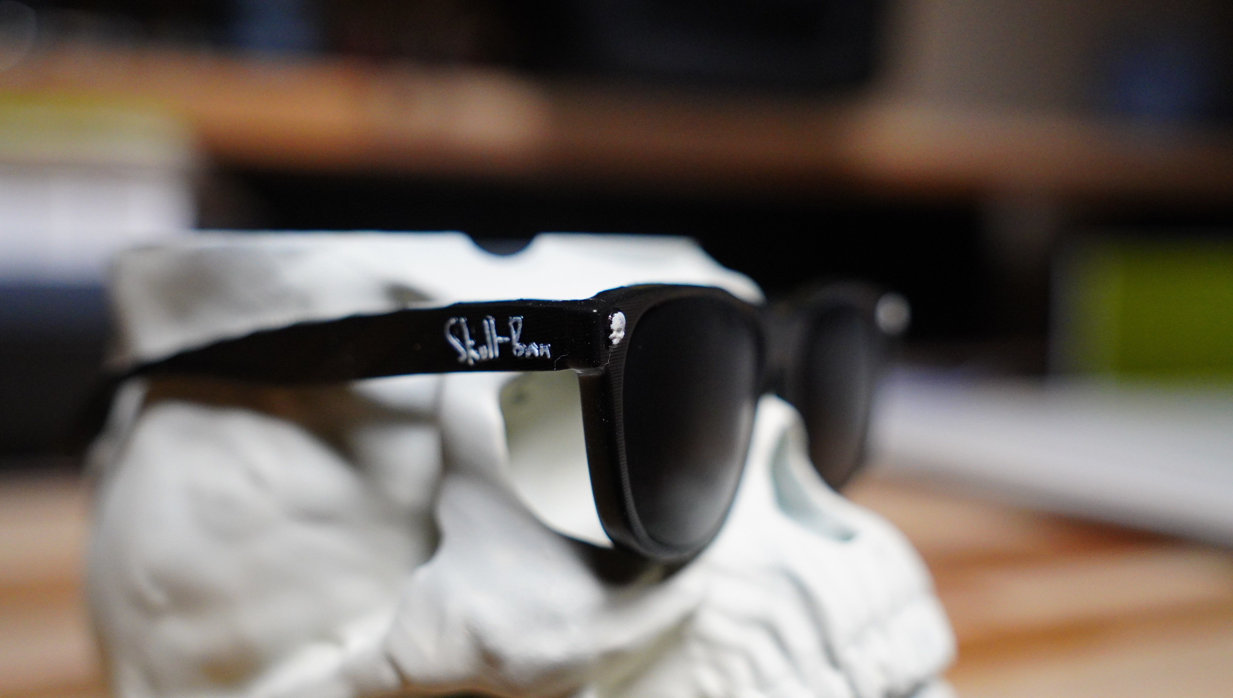 Skull with Sunglasses Paint brush cleaning Cup 3D print model_7