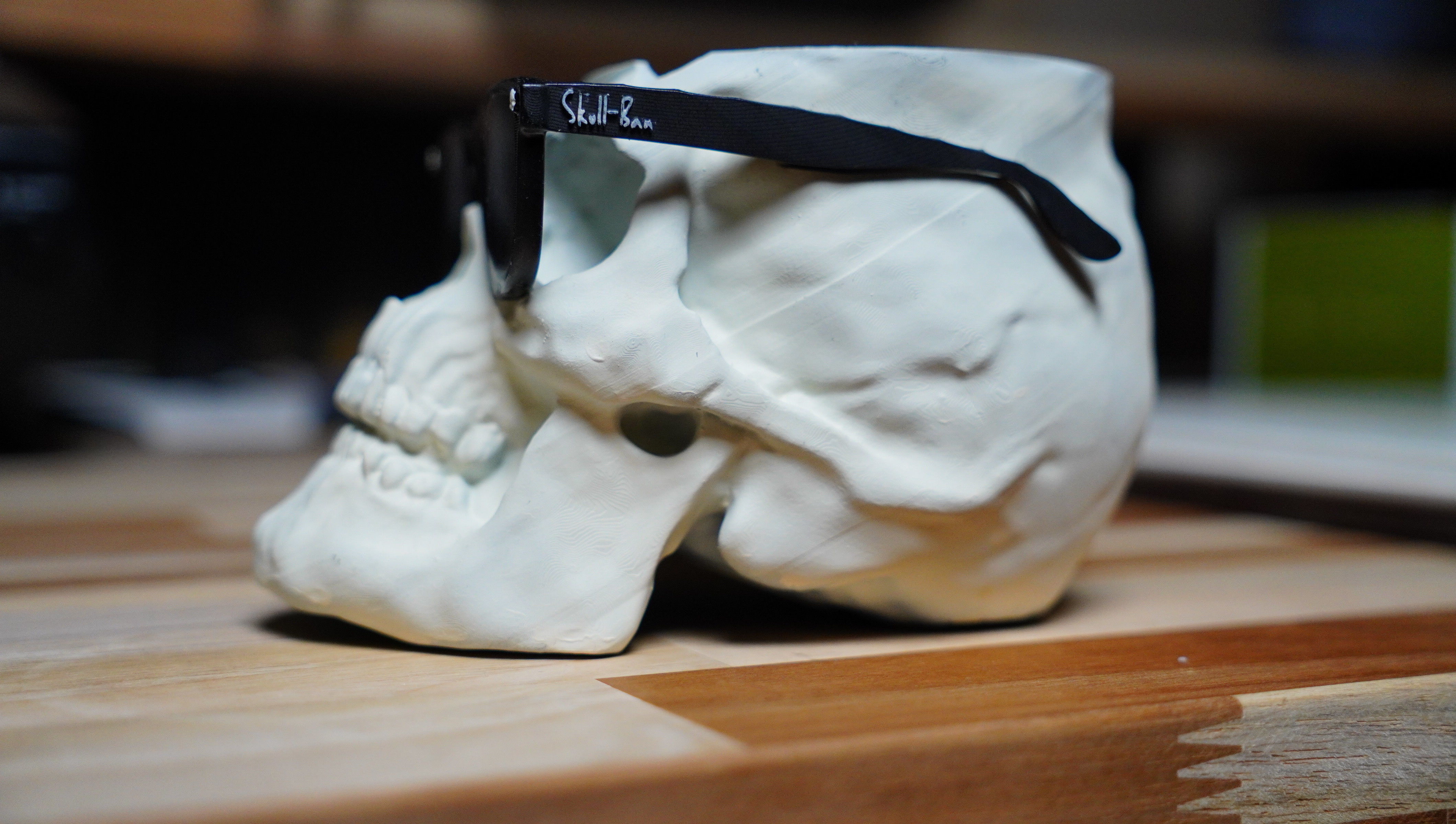 Skull with Sunglasses Paint brush cleaning Cup 3D print model_4