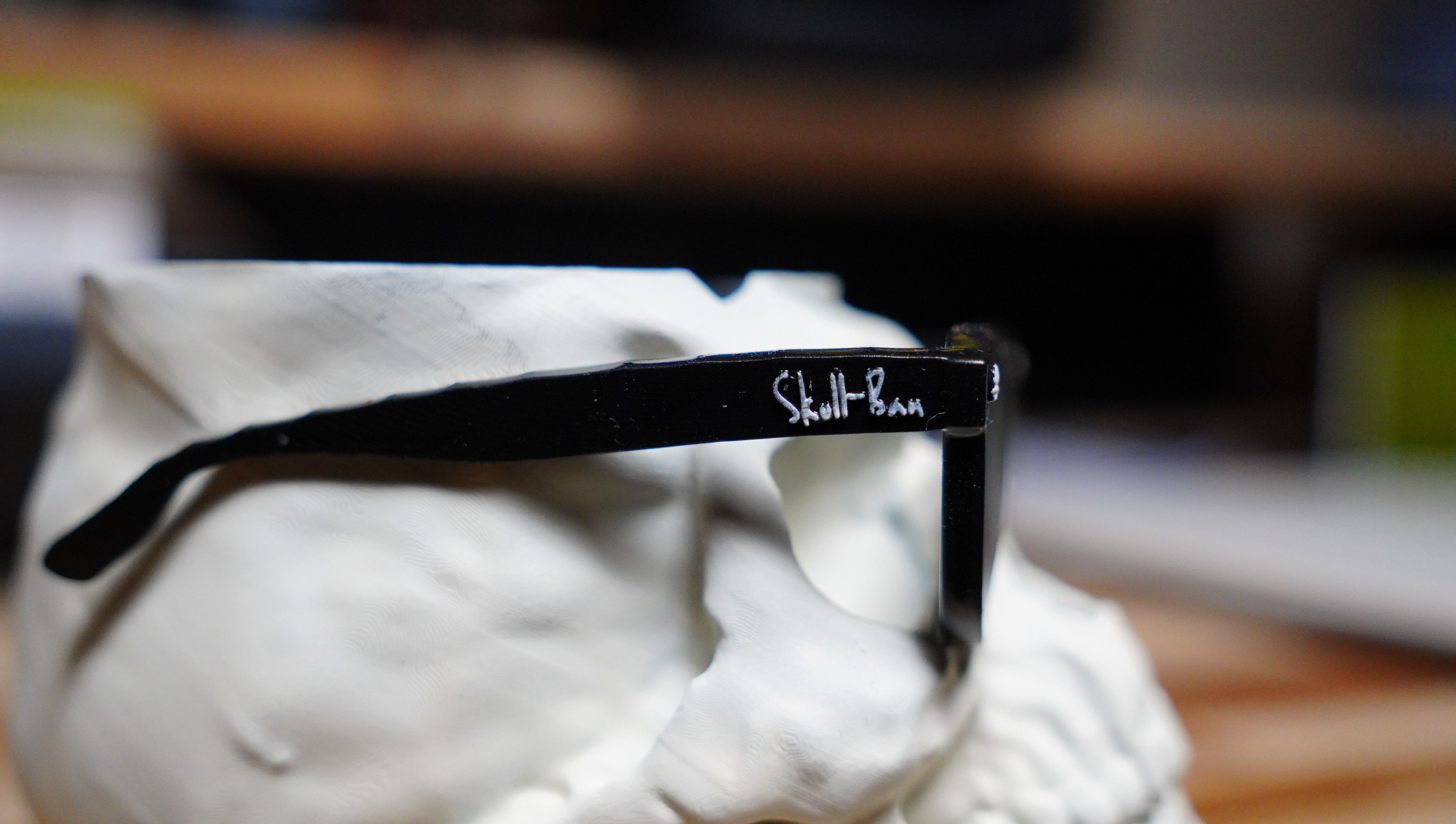 Skull with Sunglasses Paint brush cleaning Cup 3D print model_6