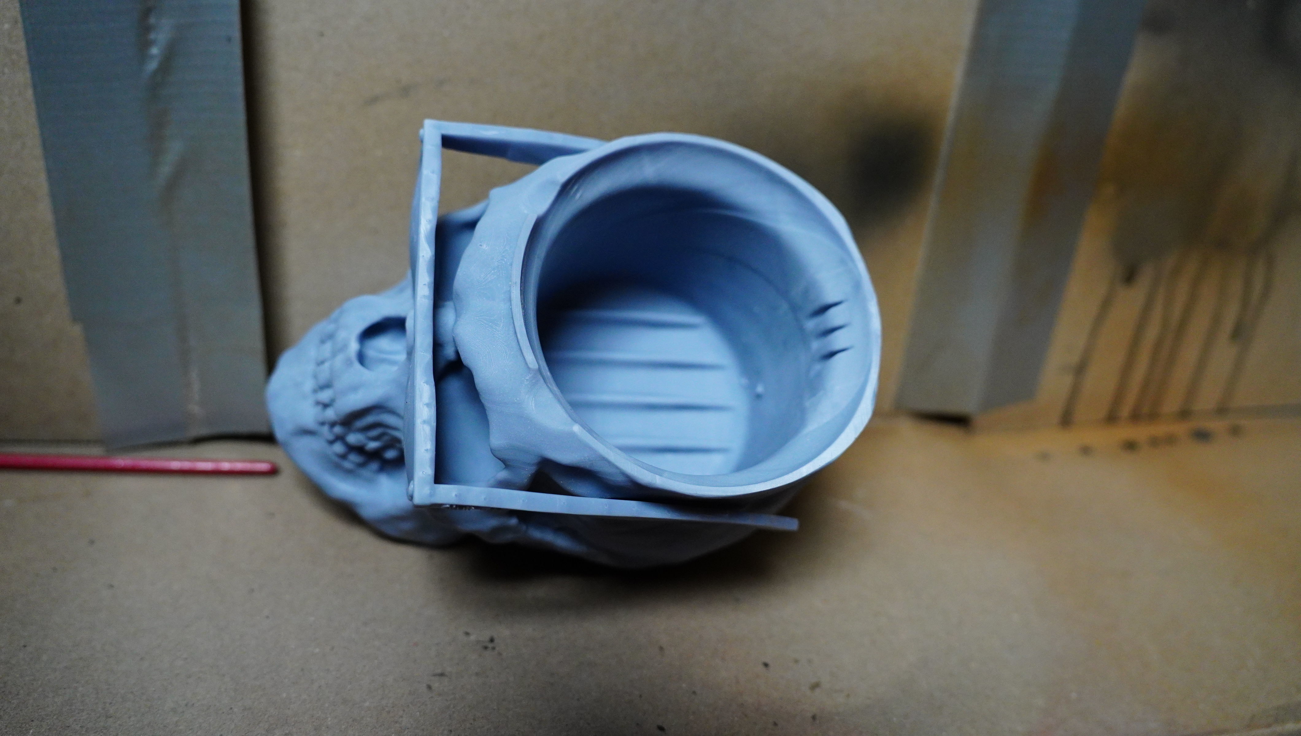 Skull with Sunglasses Paint brush cleaning Cup 3D print model_3