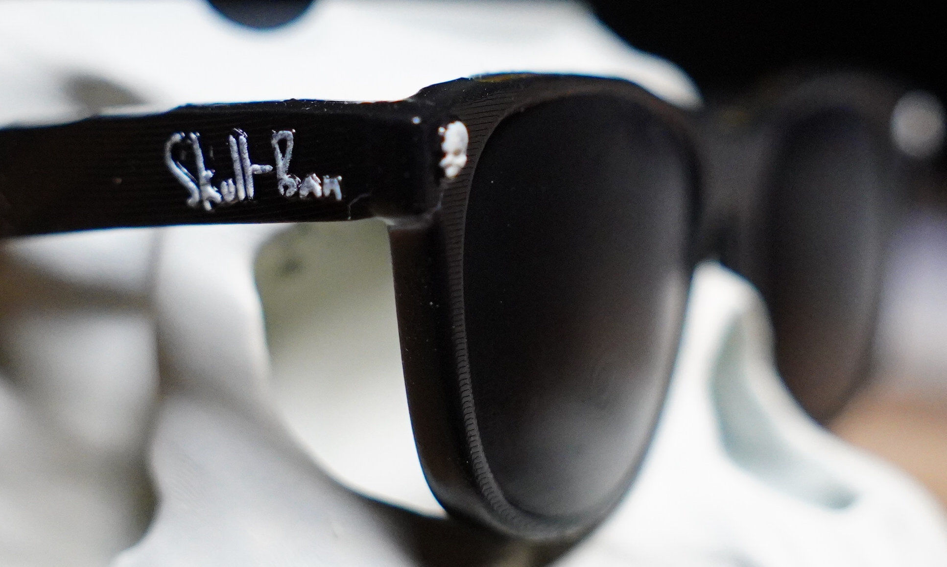 Skull with Sunglasses Paint brush cleaning Cup 3D print model_11