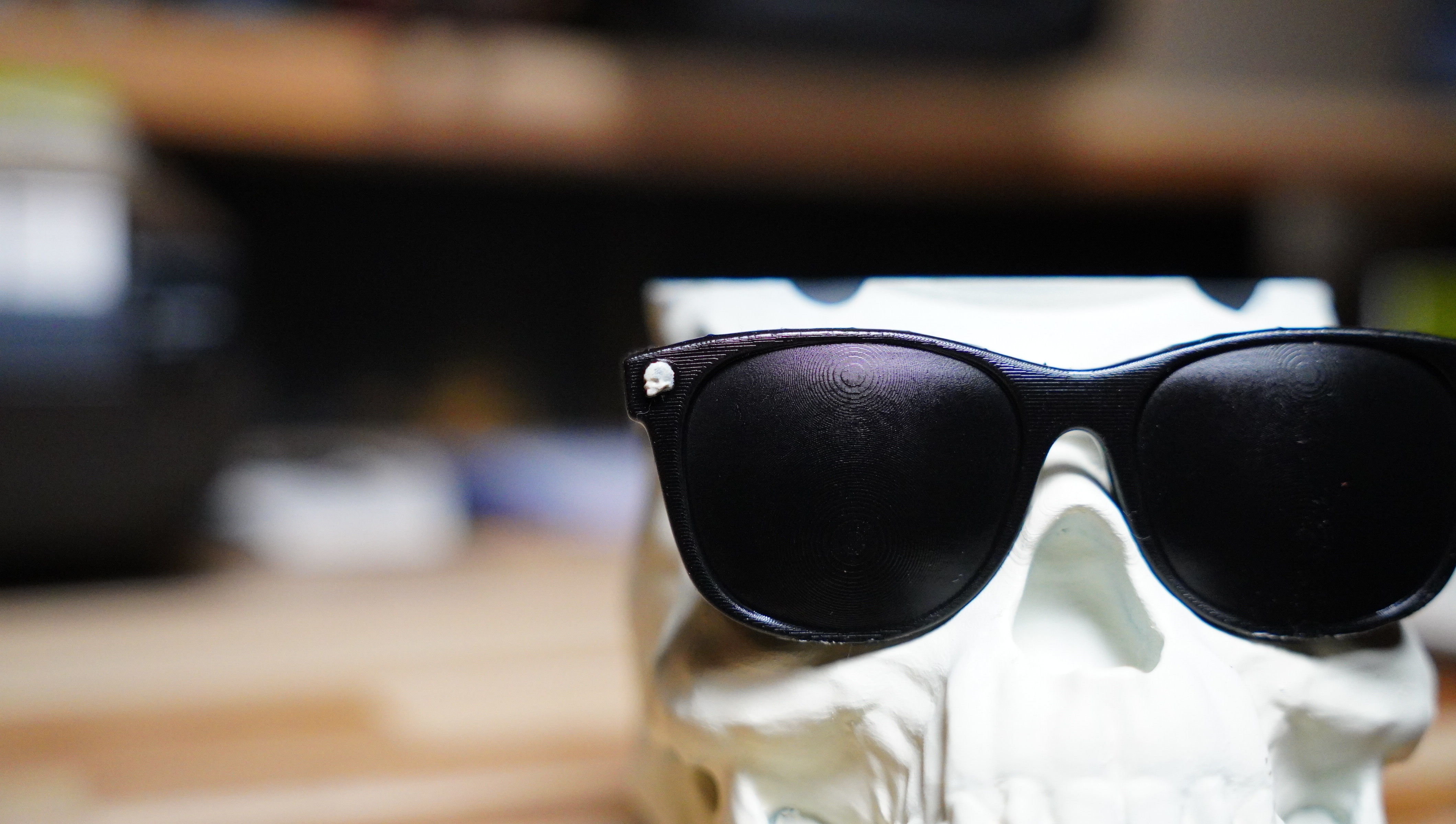 Skull with Sunglasses Paint brush cleaning Cup 3D print model_5