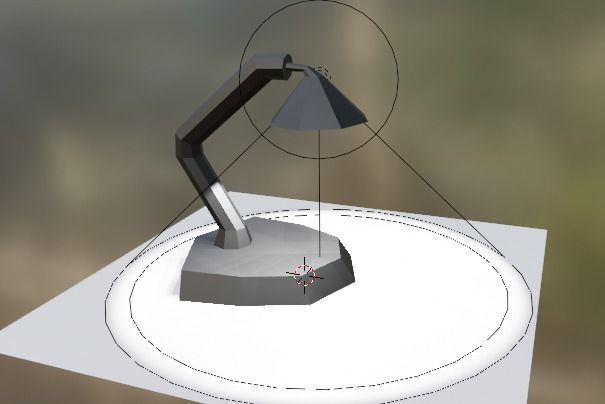 desk lamp 3D model_4