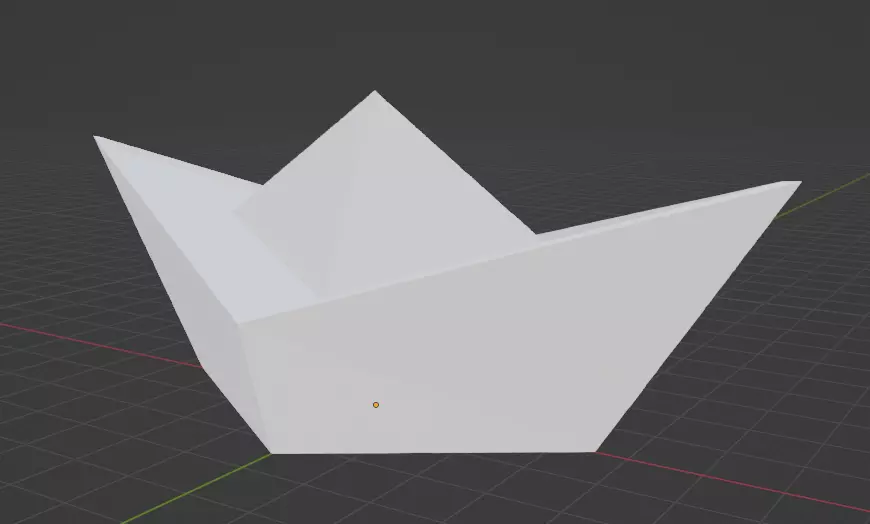 Paperboat Low-poly 3D model_0
