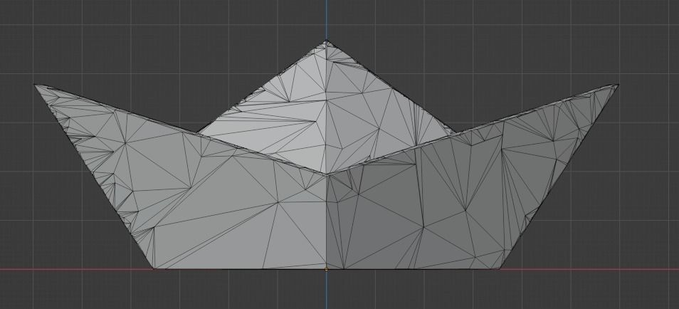 Paperboat Low-poly 3D model_2