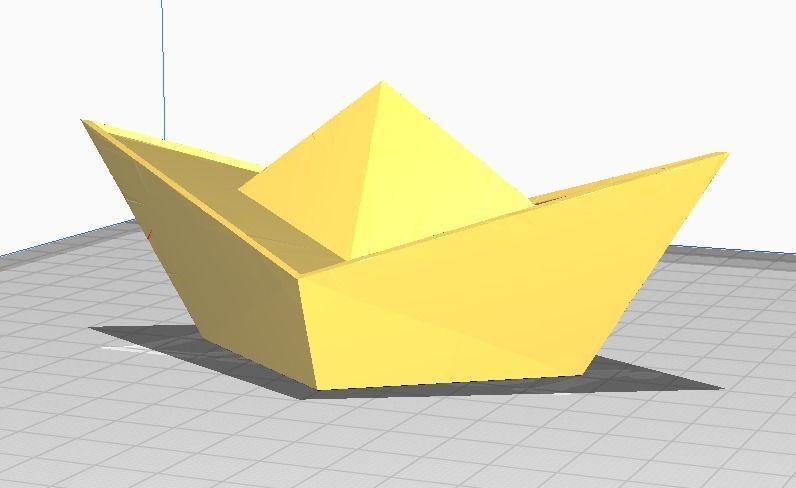 Paperboat Low-poly 3D model_13