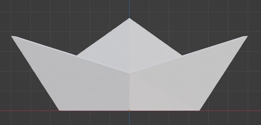 Paperboat Low-poly 3D model_1