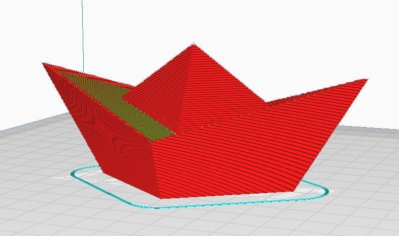 Paperboat Low-poly 3D model_14