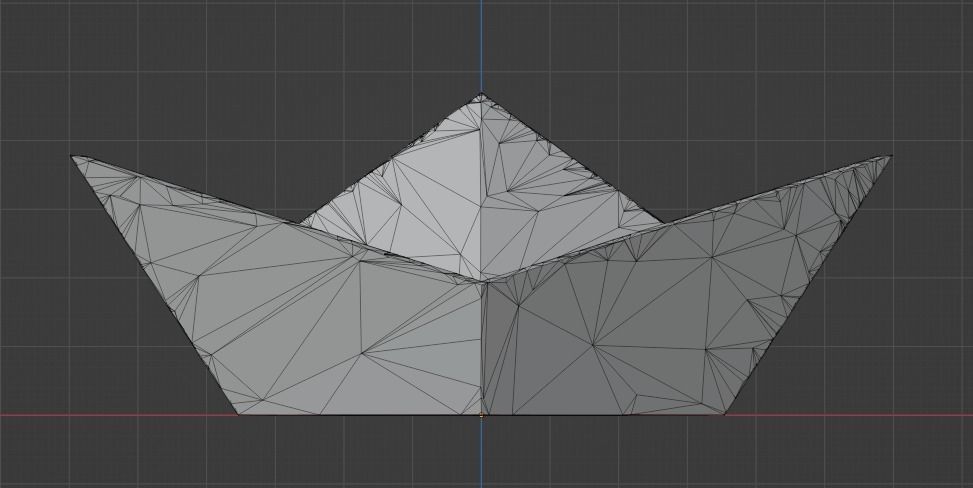 Paperboat Low-poly 3D model_6