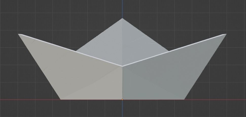 Paperboat Low-poly 3D model_5