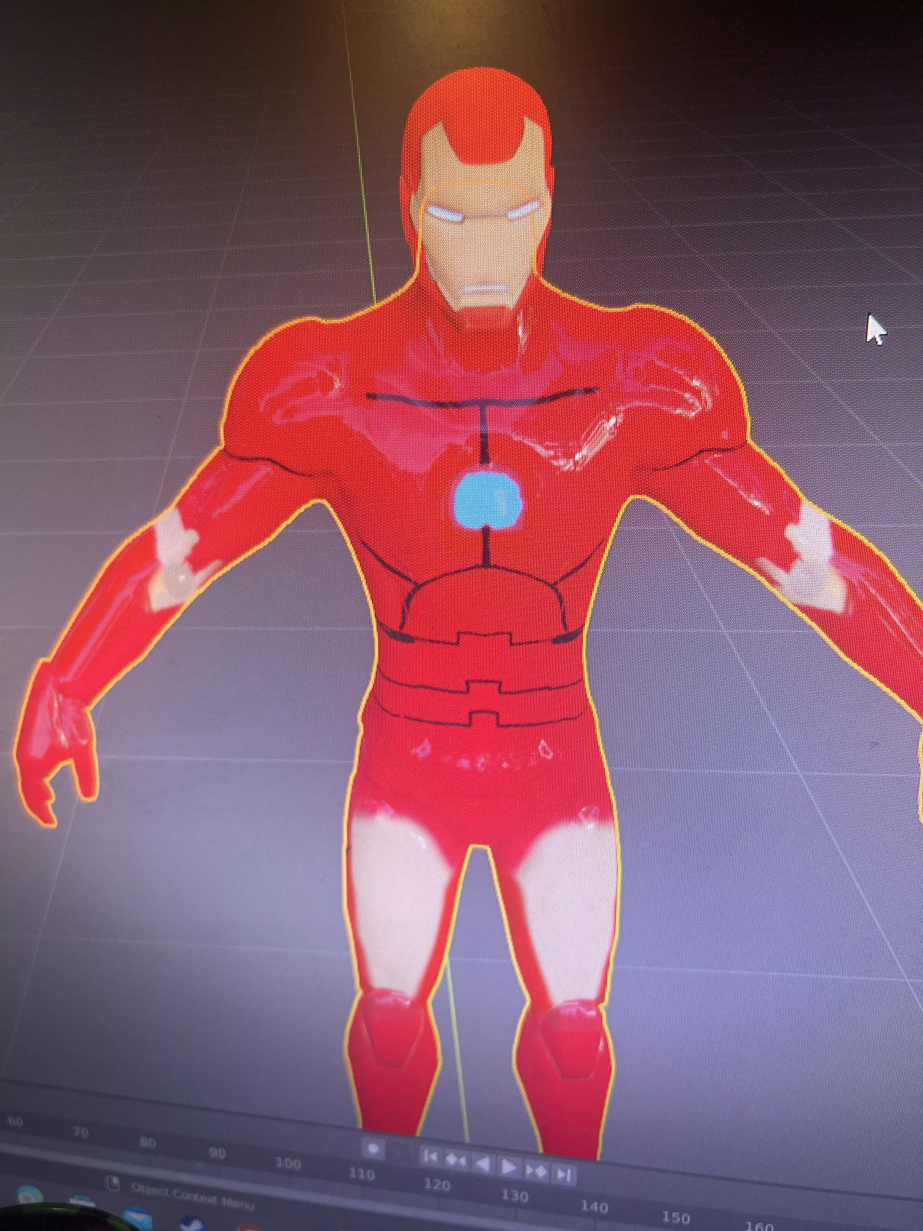 armored adventures ironman Low-poly 3D model_0