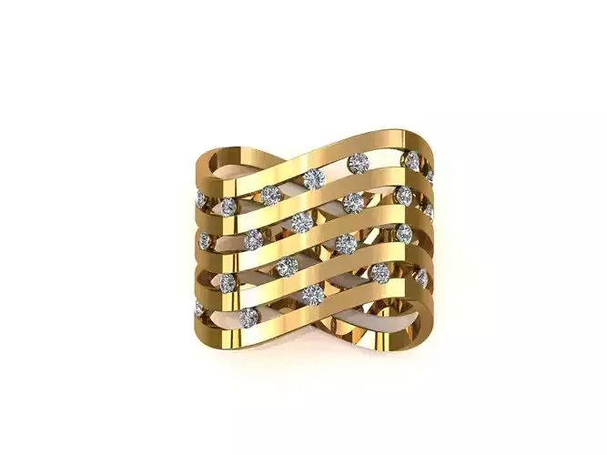 wave ring 3D print model