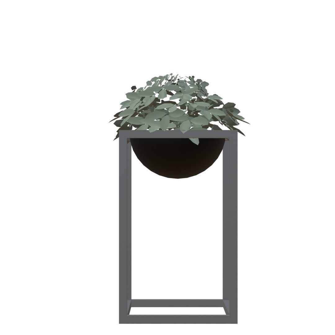 Decorative plants Low-poly 3D model_7