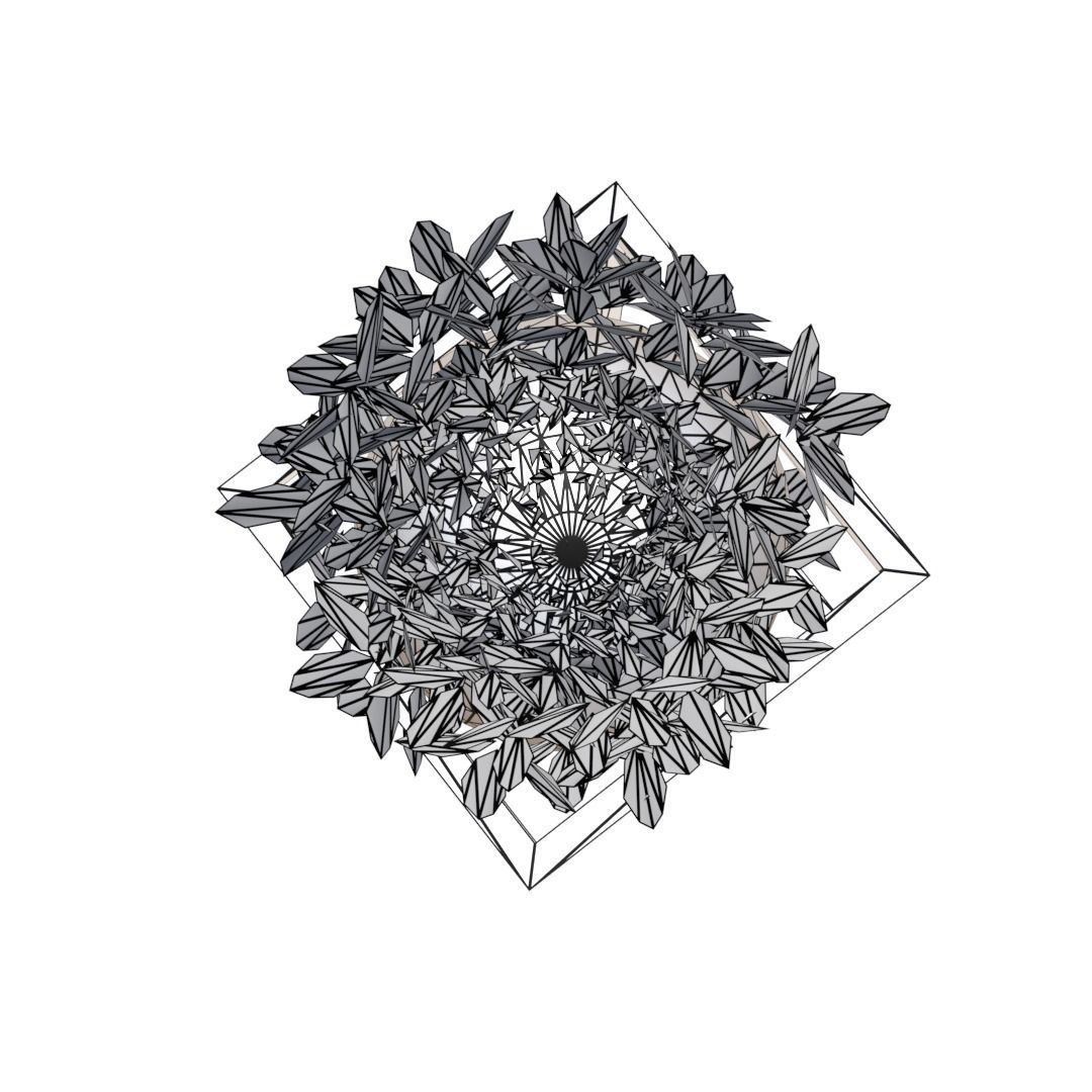 Decorative plants Low-poly 3D model_13