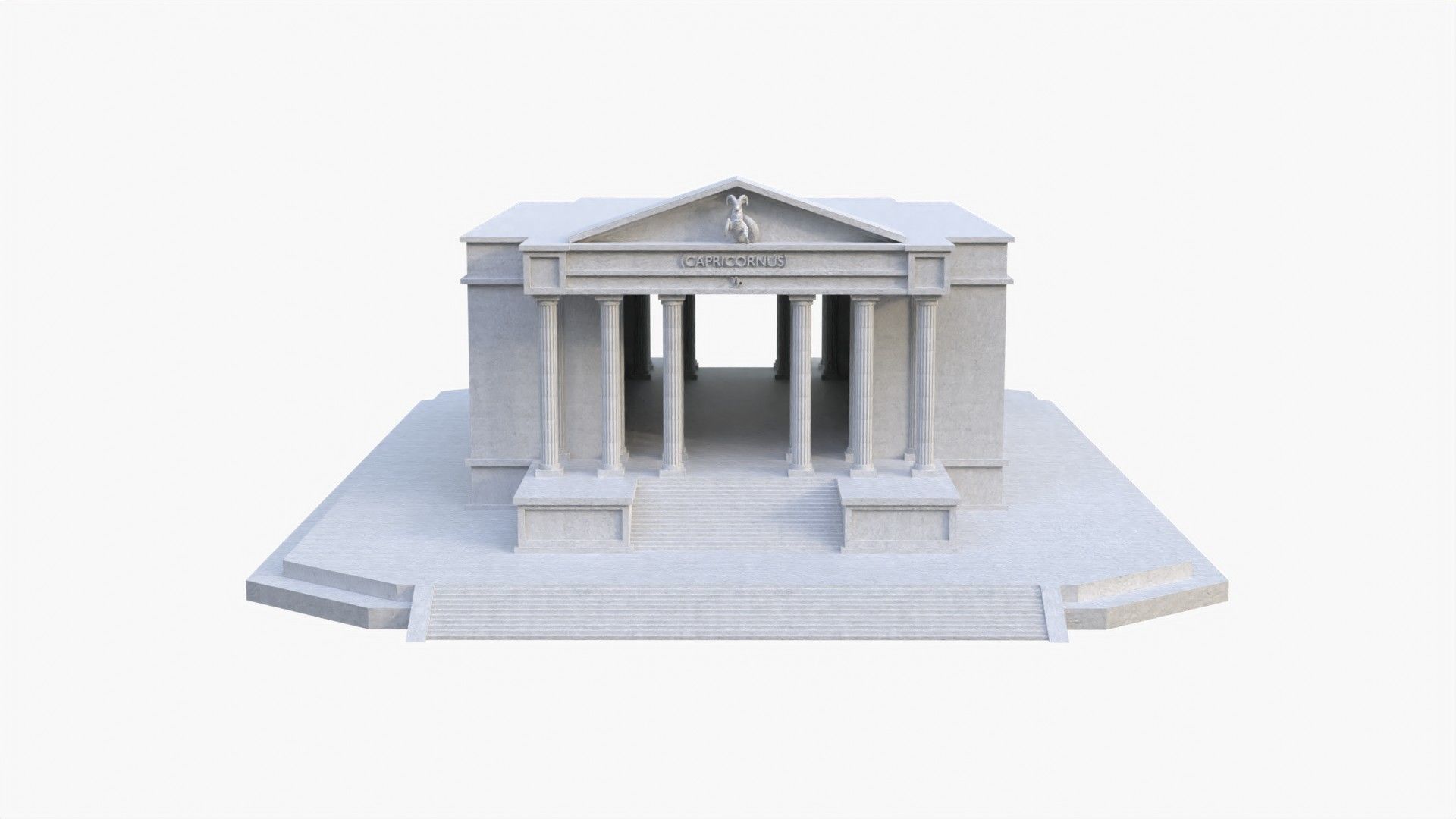 CAPRICORN TEMPLE - Templo de Capricornio - Casa de Capricornio Low-poly 3D model_2