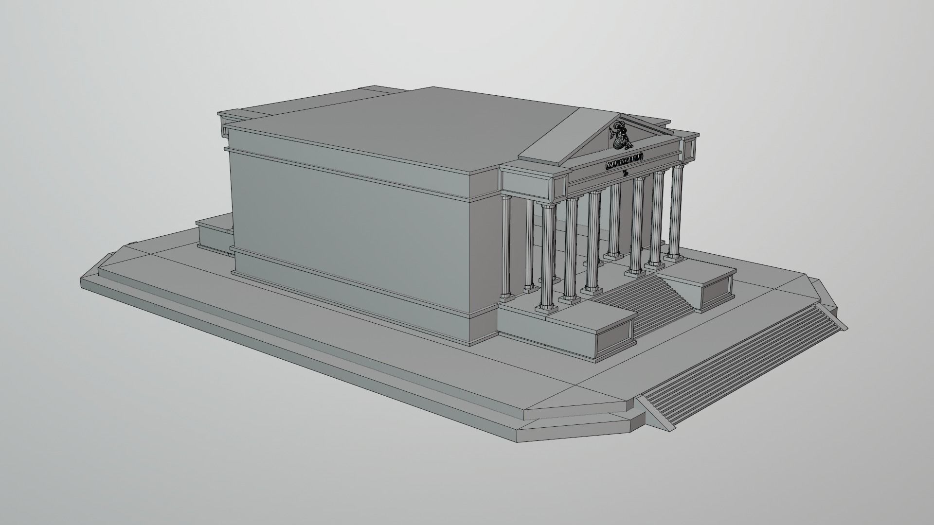 CAPRICORN TEMPLE - Templo de Capricornio - Casa de Capricornio Low-poly 3D model_6