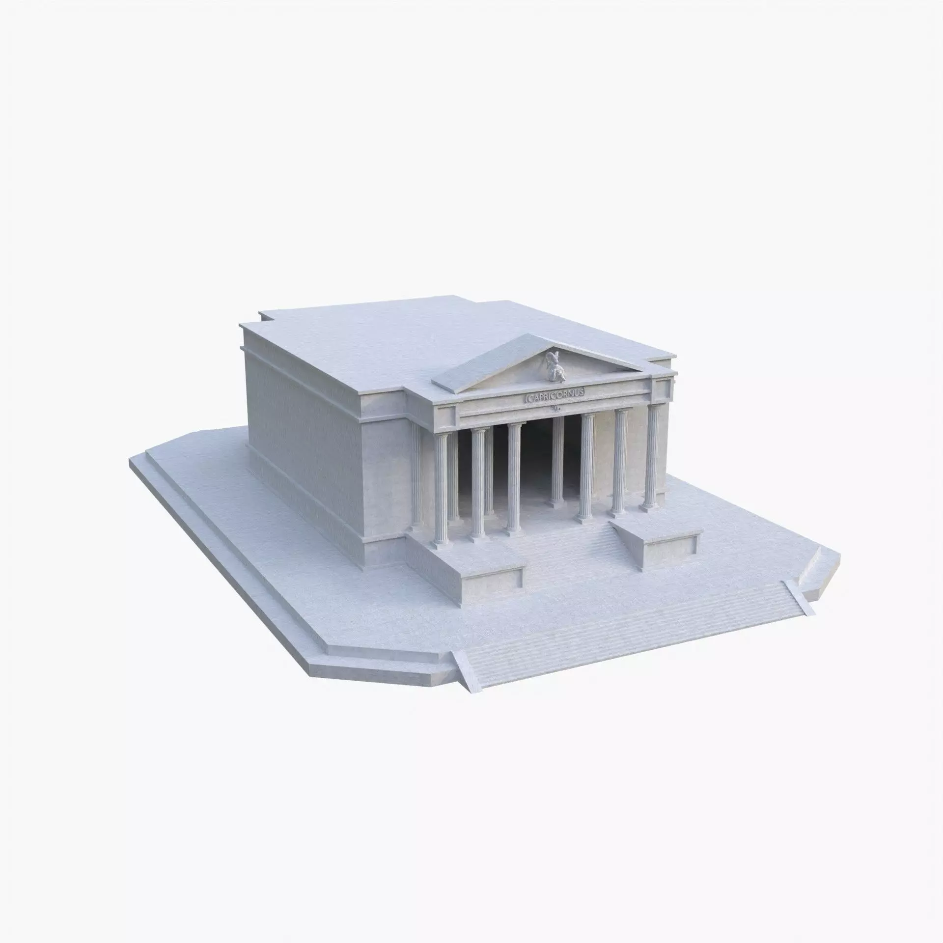 CAPRICORN TEMPLE - Templo de Capricornio - Casa de Capricornio Low-poly 3D model_0