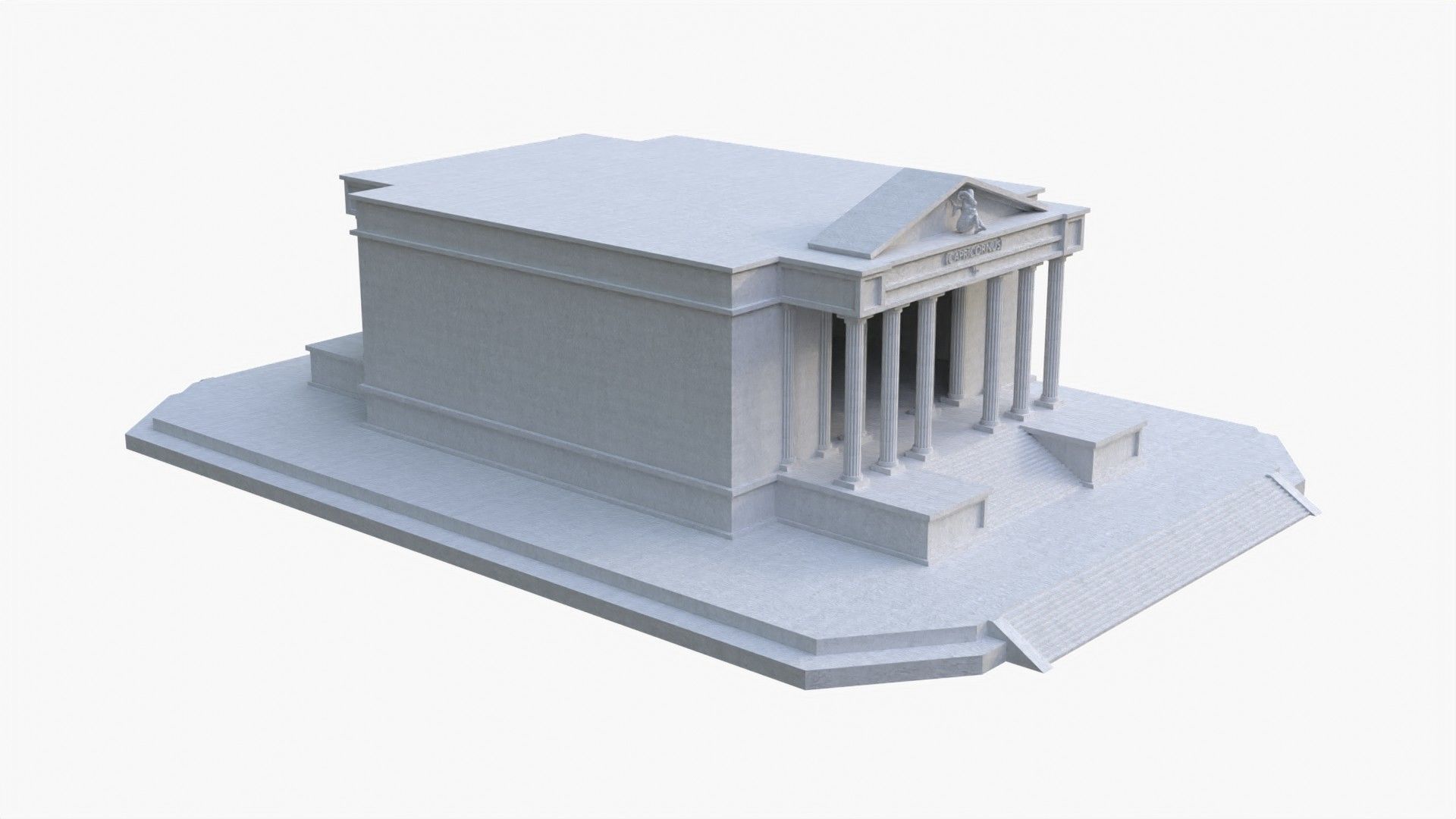 CAPRICORN TEMPLE - Templo de Capricornio - Casa de Capricornio Low-poly 3D model_1