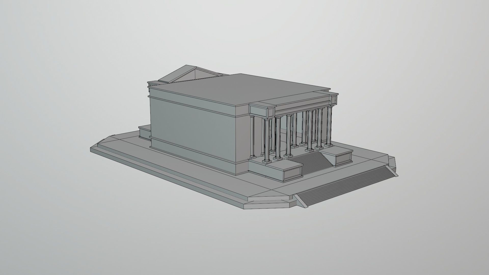 CAPRICORN TEMPLE - Templo de Capricornio - Casa de Capricornio Low-poly 3D model_9
