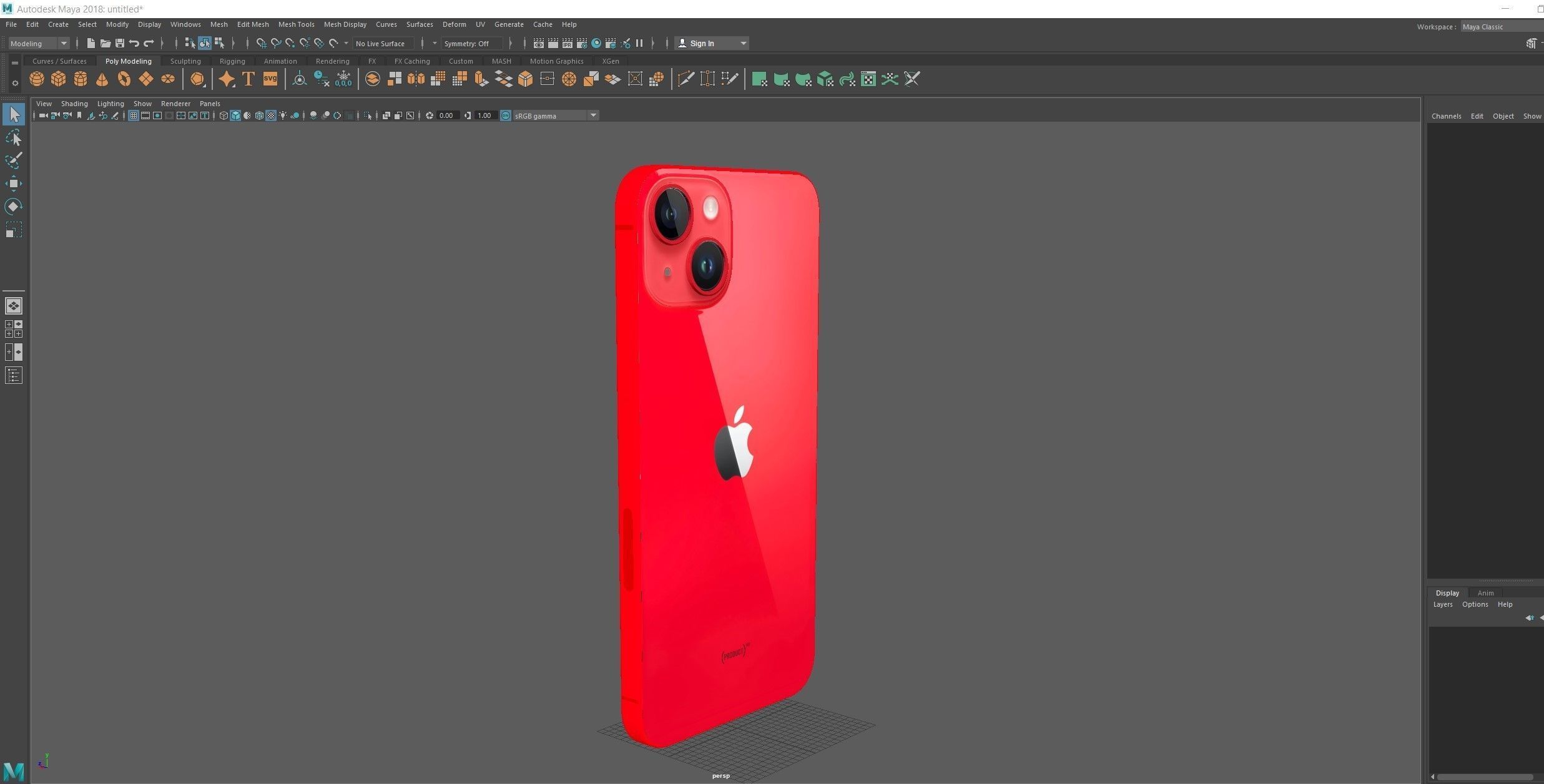 Apple iPhone 14 RED 3D model_19