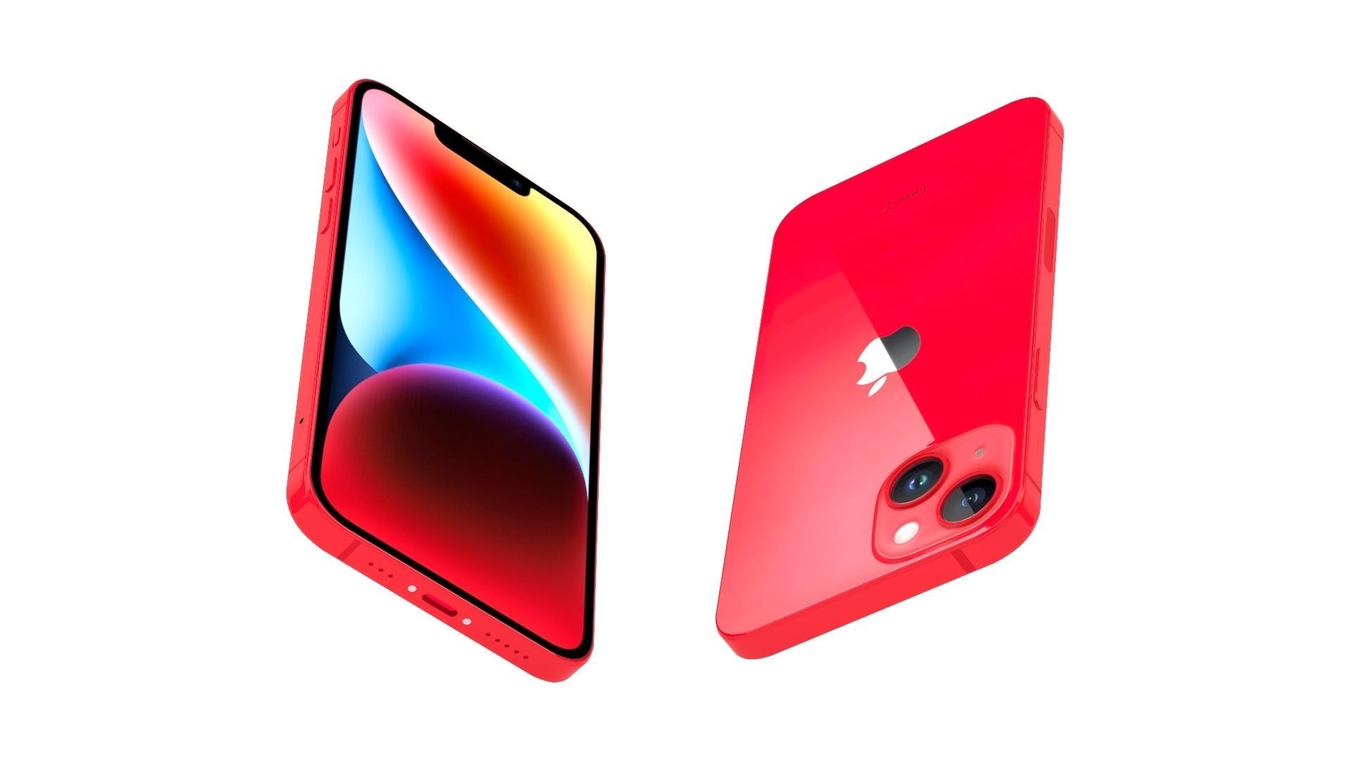 Apple iPhone 14 RED 3D model_6