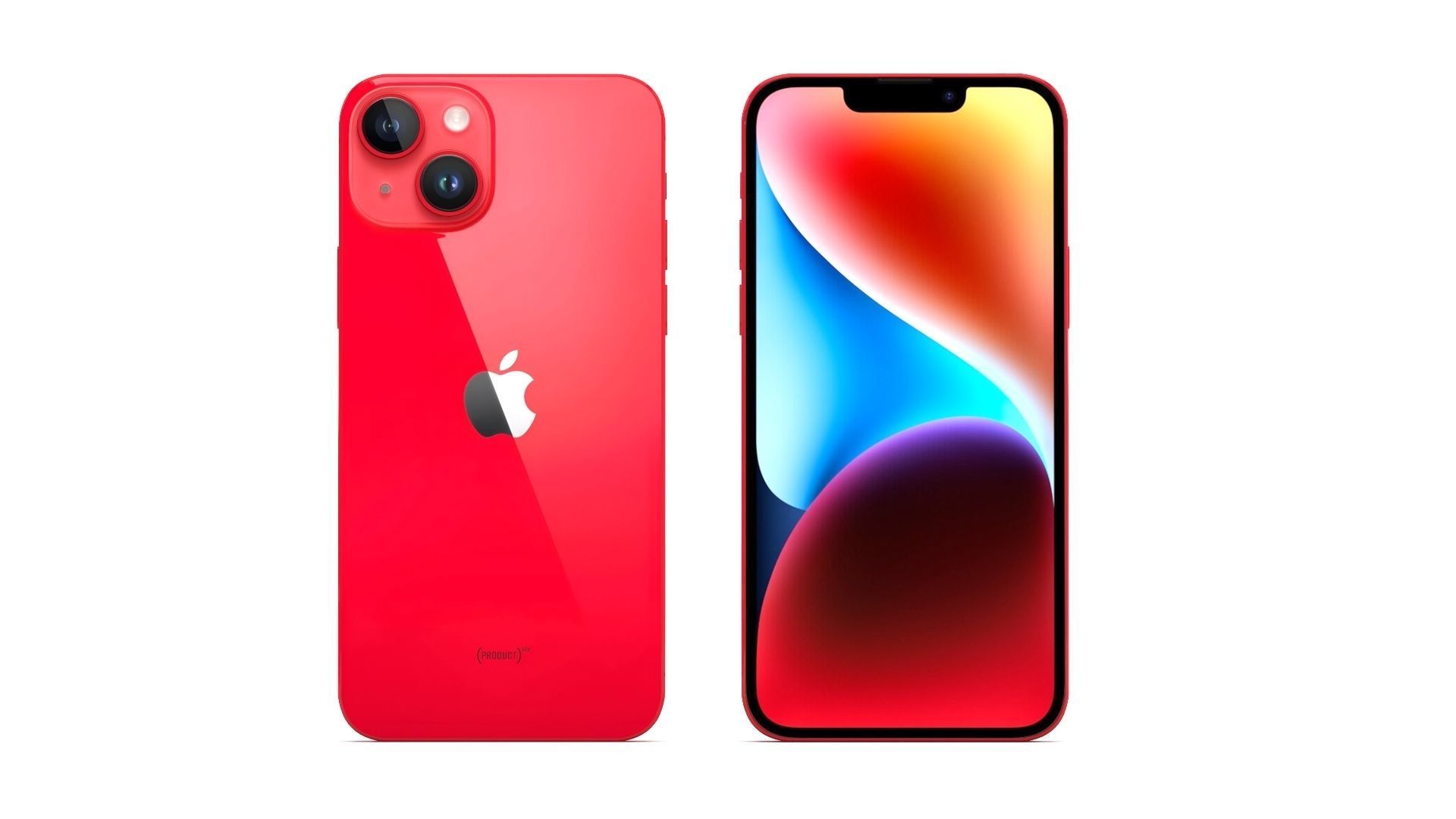 Apple iPhone 14 RED 3D model_7