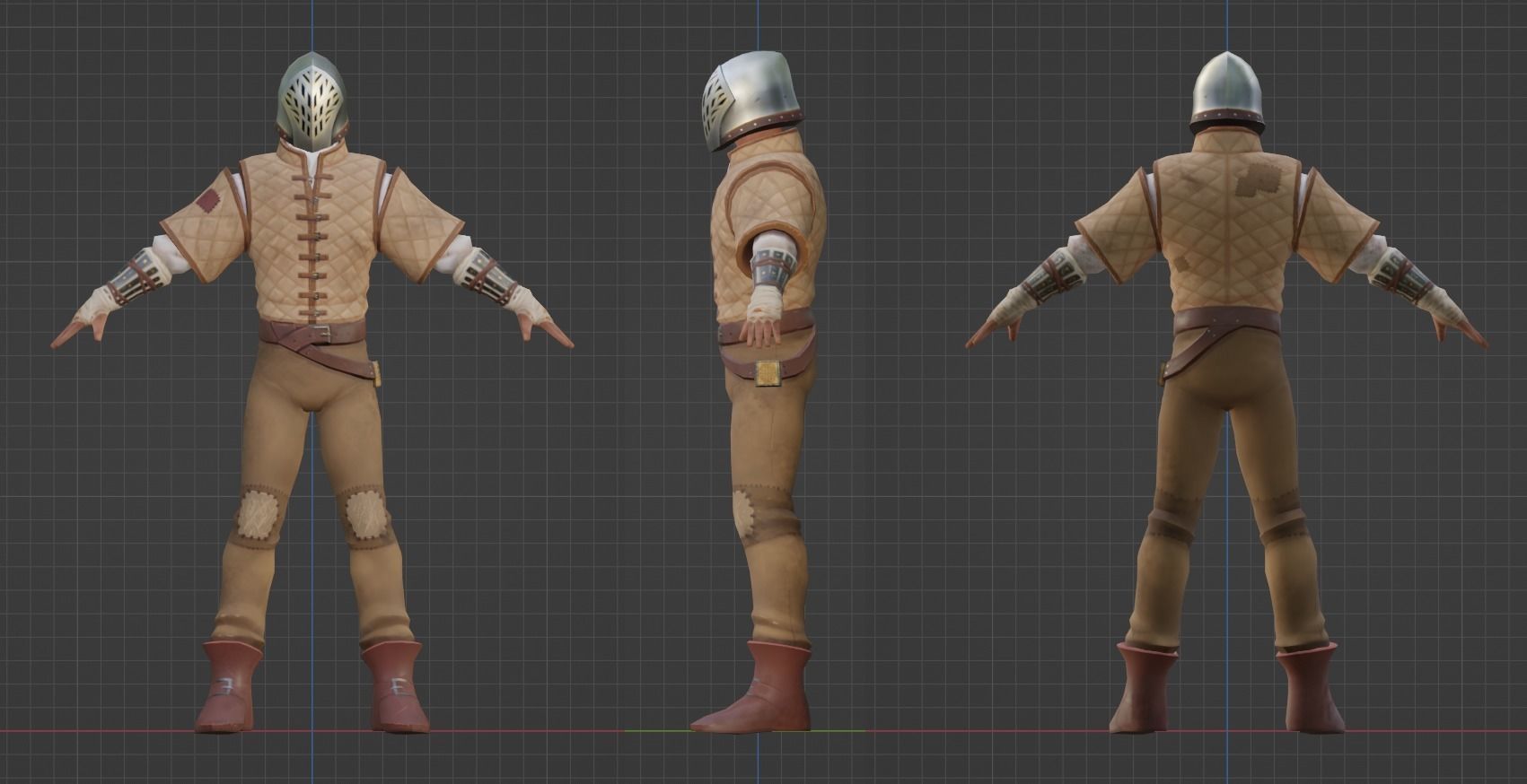 Knight Abel - Game Character Low-poly 3D model_8