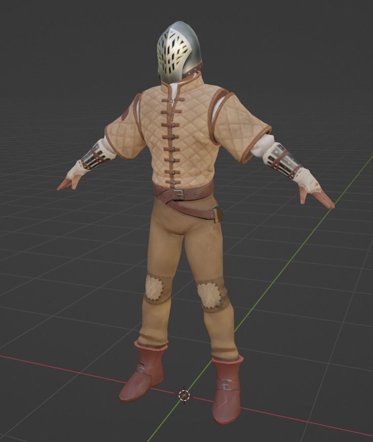 Knight Abel - Game Character Low-poly 3D model_3