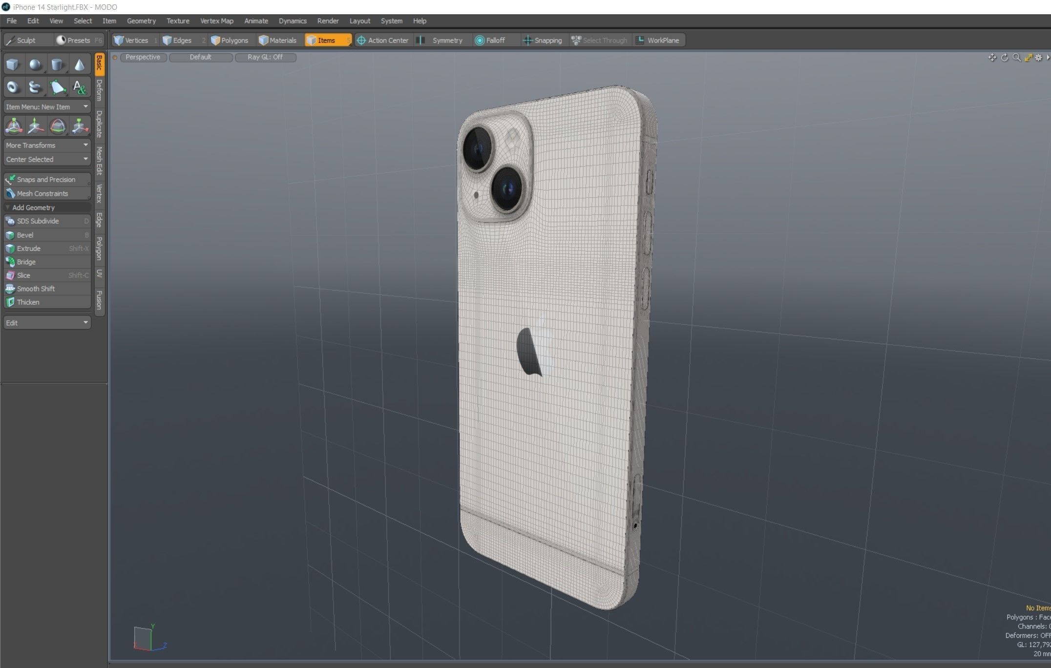 Apple iPhone 14 Starlight 3D model_18