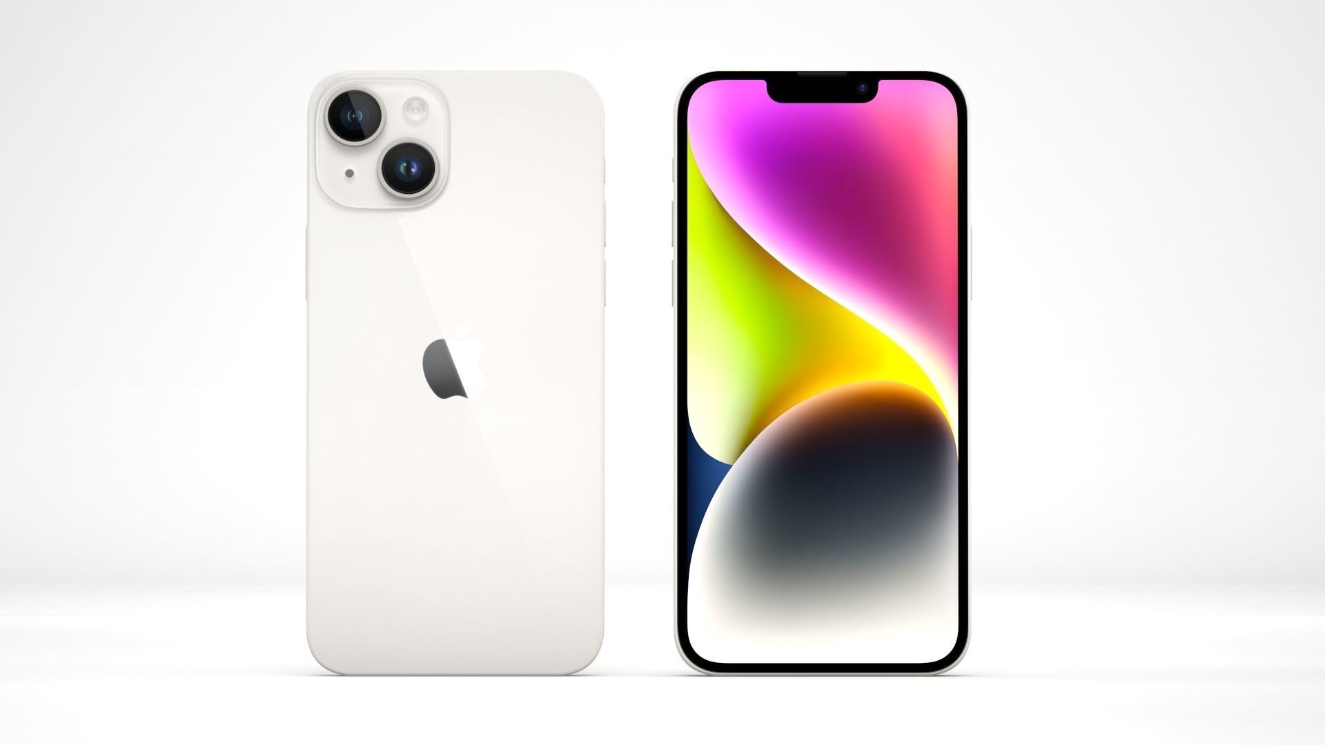 Apple iPhone 14 Starlight 3D model_7