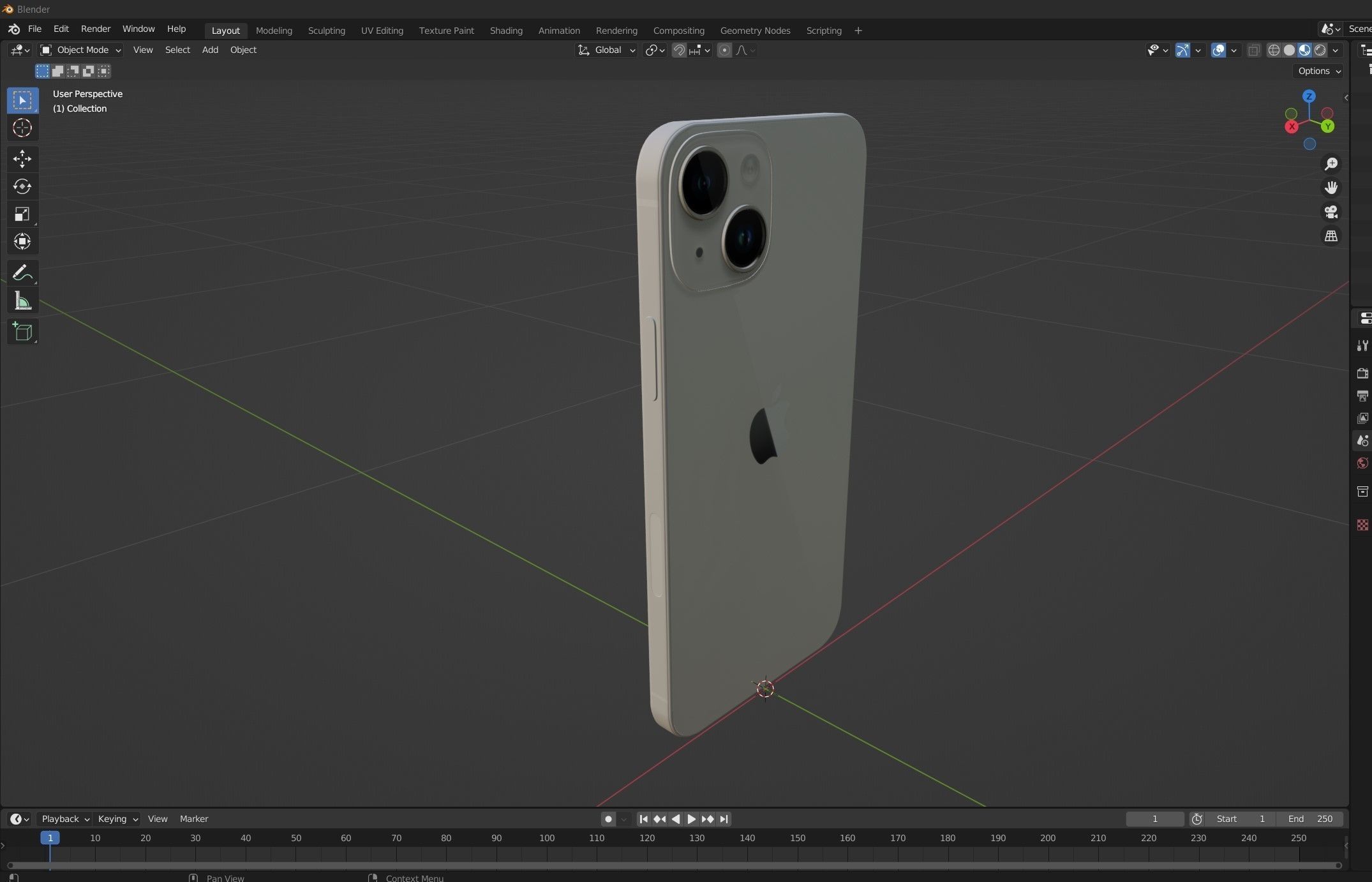 Apple iPhone 14 Starlight 3D model_17
