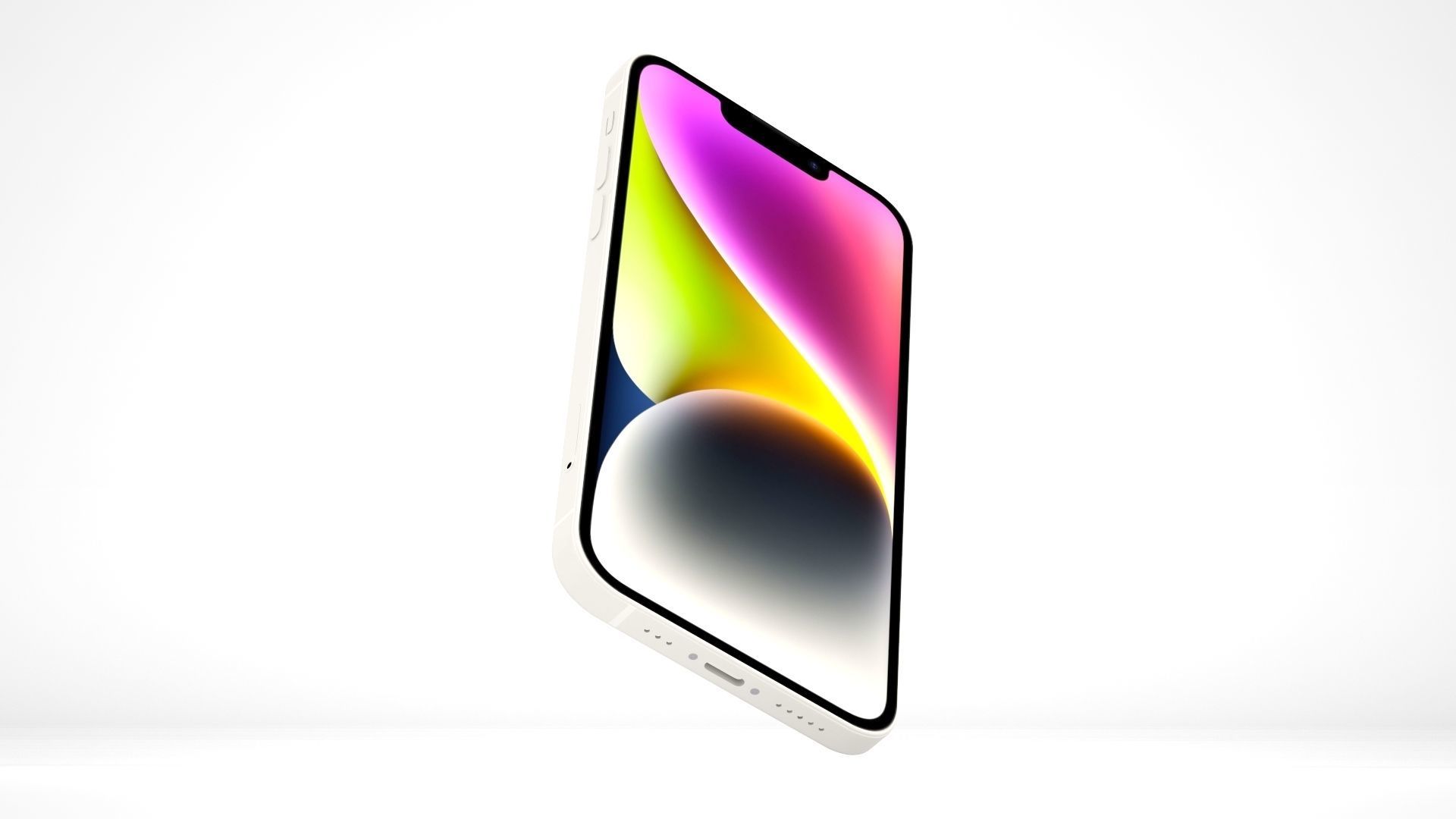 Apple iPhone 14 Starlight 3D model_6