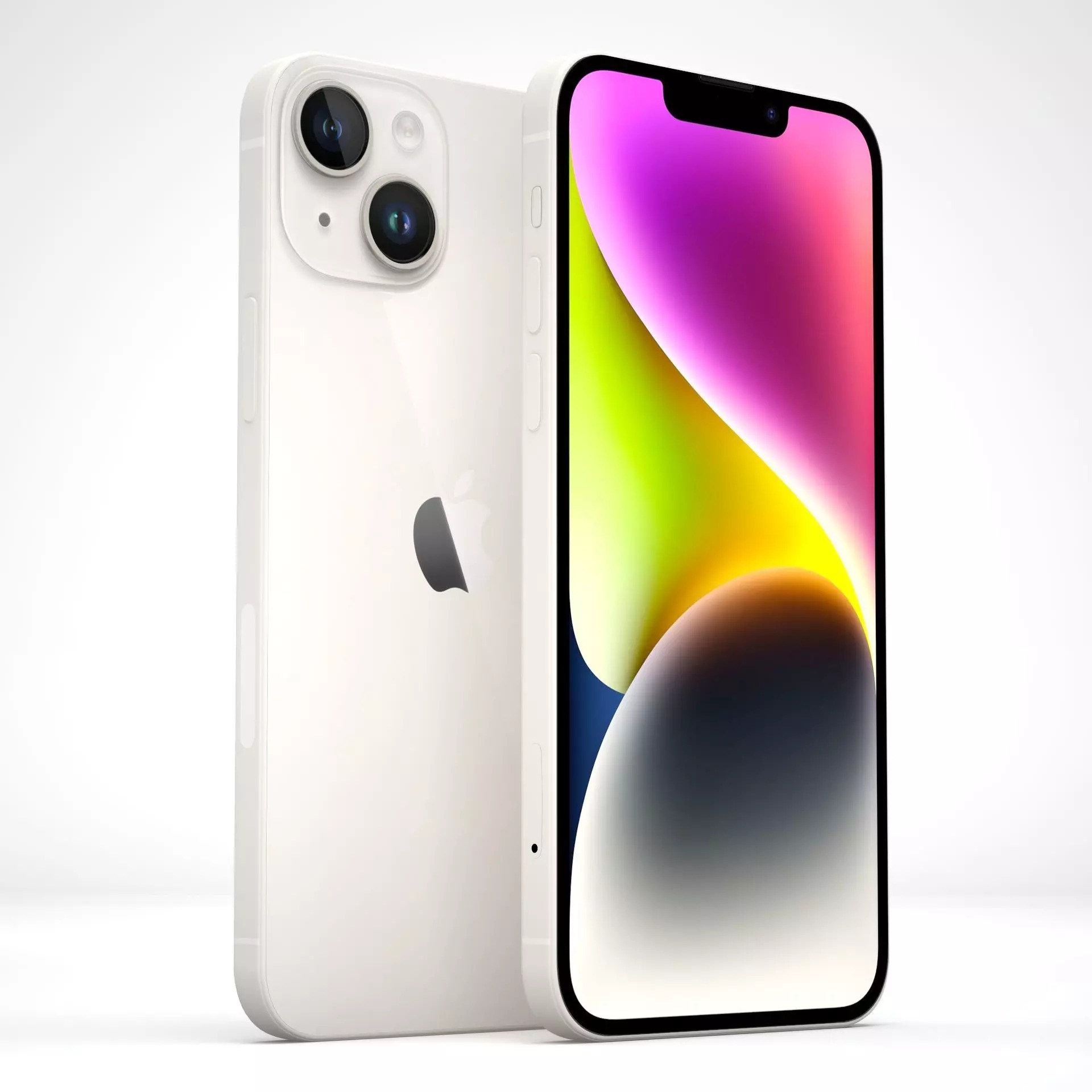 Apple iPhone 14 Starlight 3D model_0