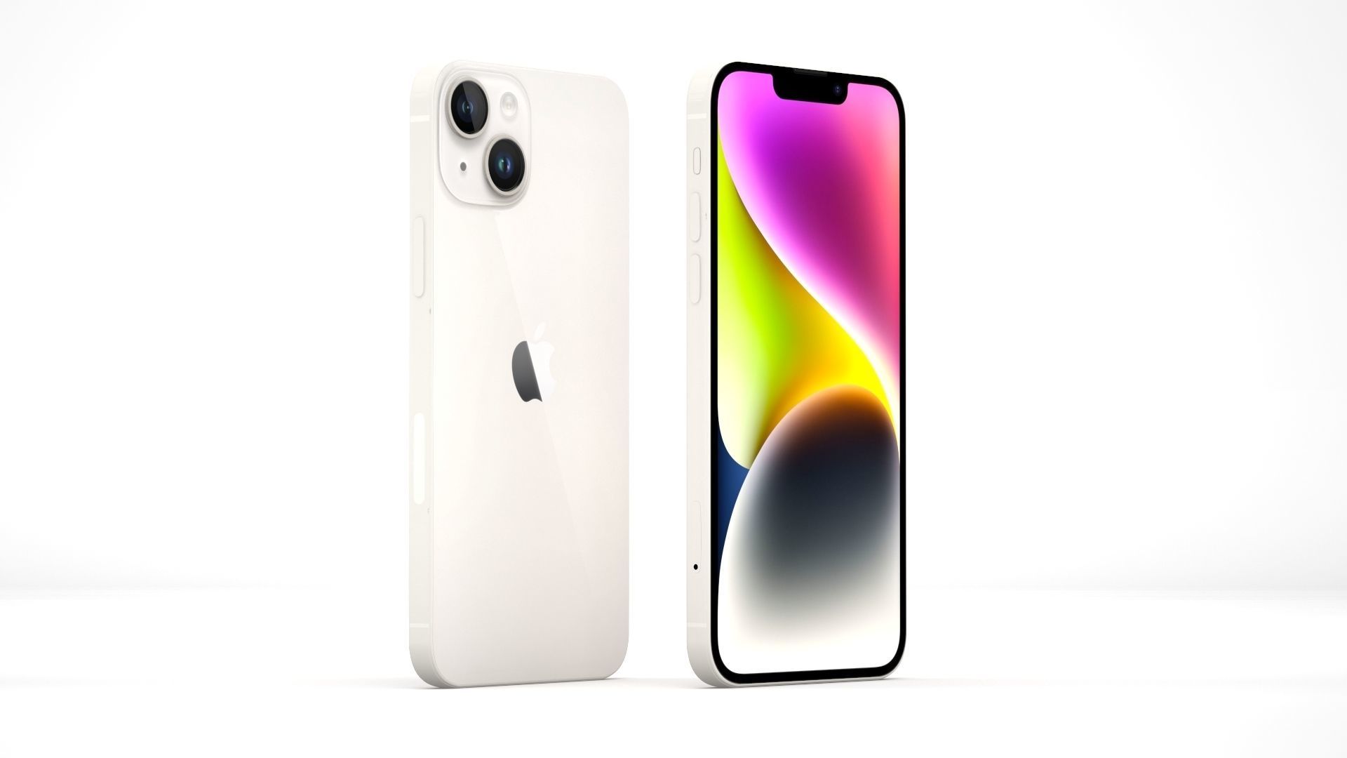 Apple iPhone 14 Starlight 3D model_1