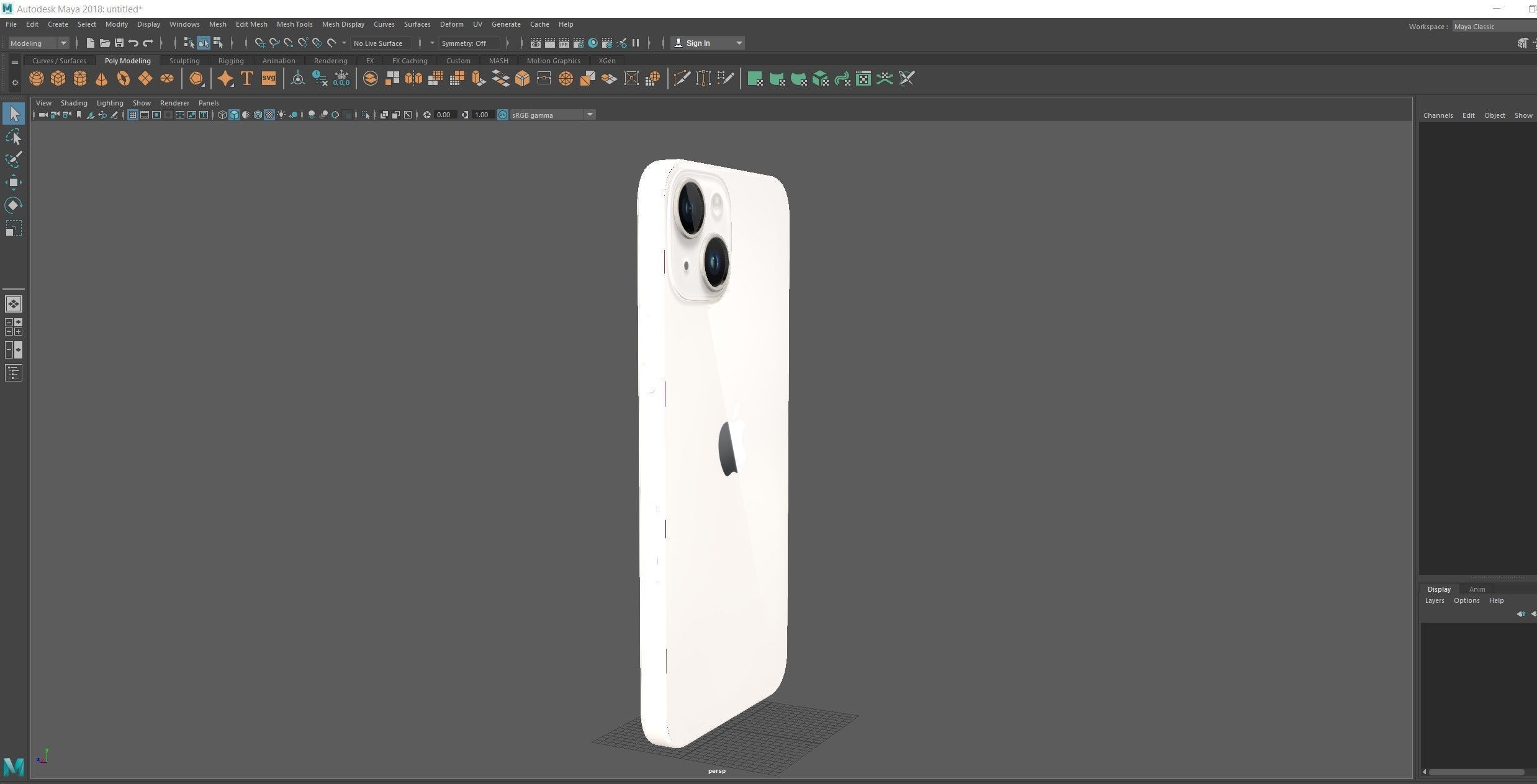Apple iPhone 14 Starlight 3D model_19