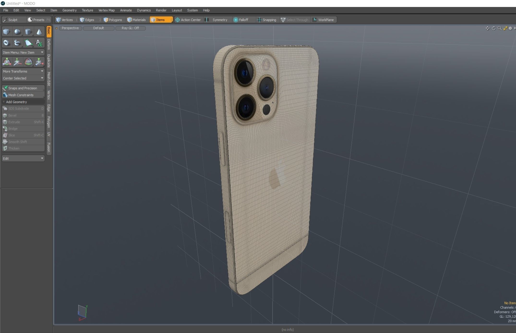iPhone 12 Pro Max Gold 3D model_18