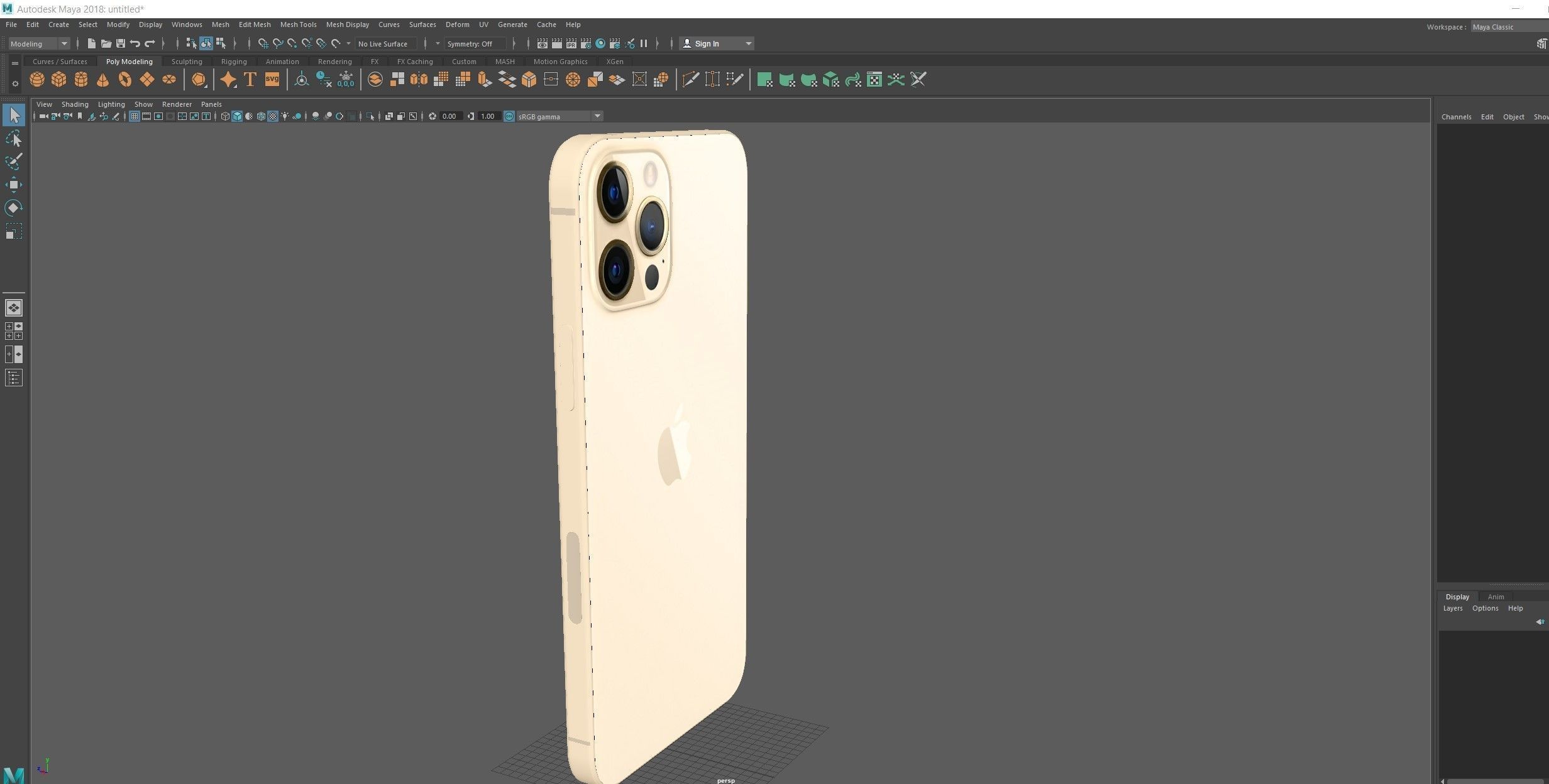iPhone 12 Pro Max Gold 3D model_19