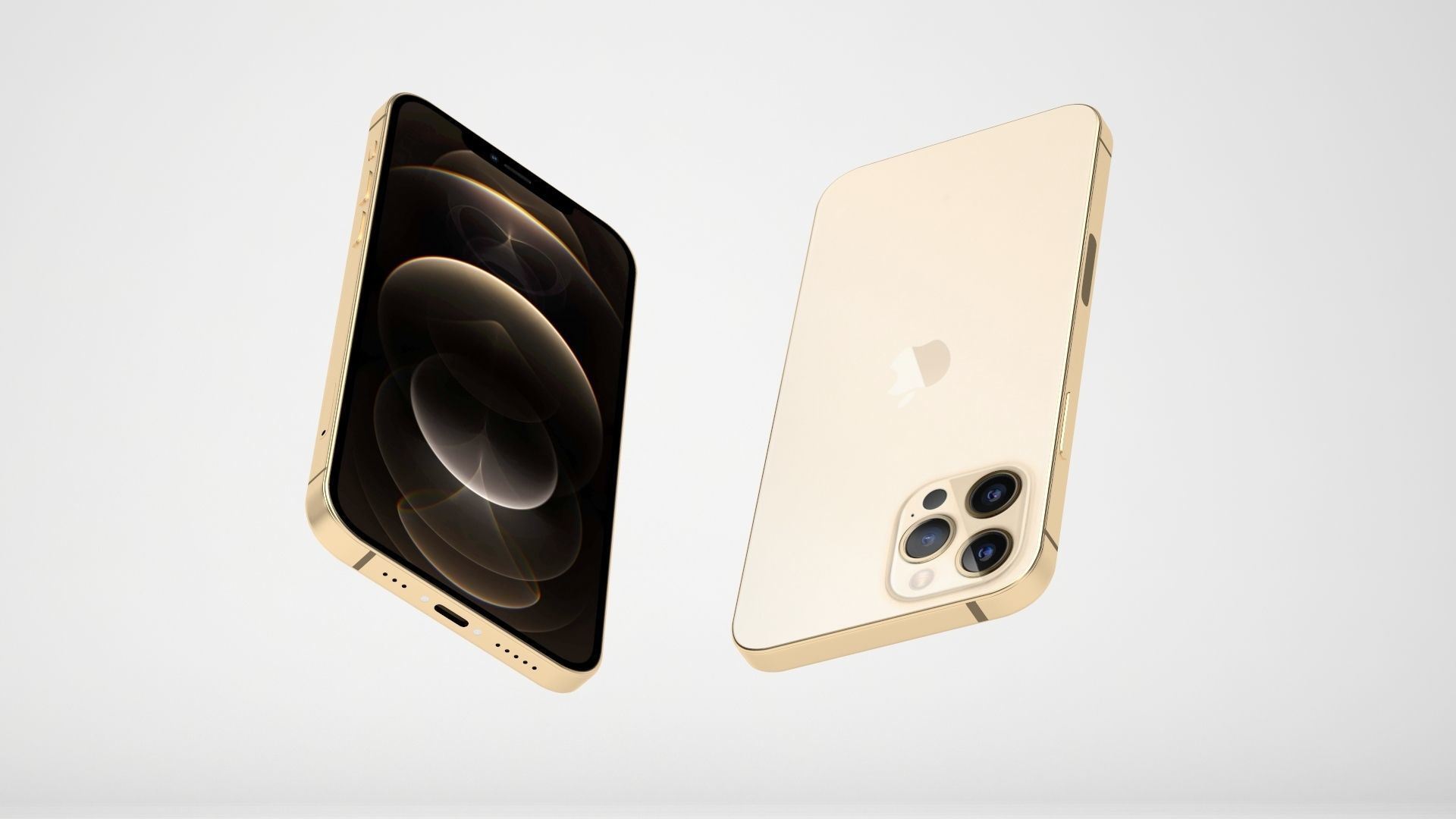 iPhone 12 Pro Max Gold 3D model_8