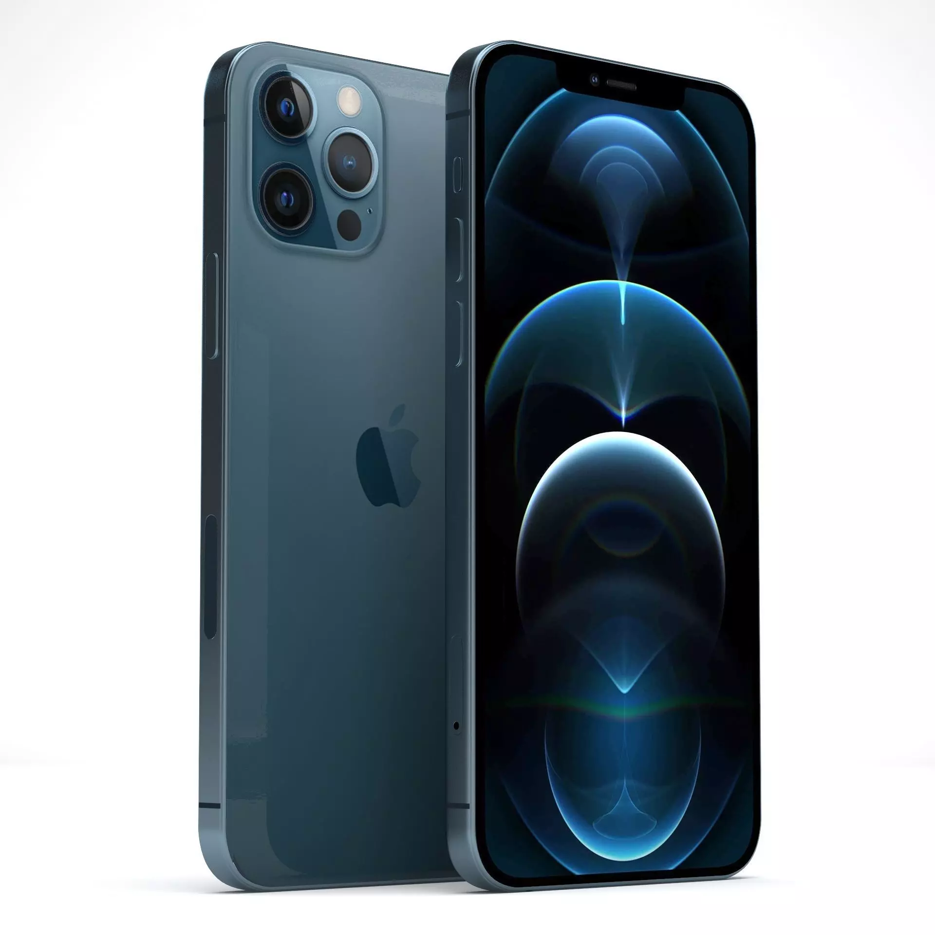 iPhone 12 Pro Max Pacific Blue 3D model_0