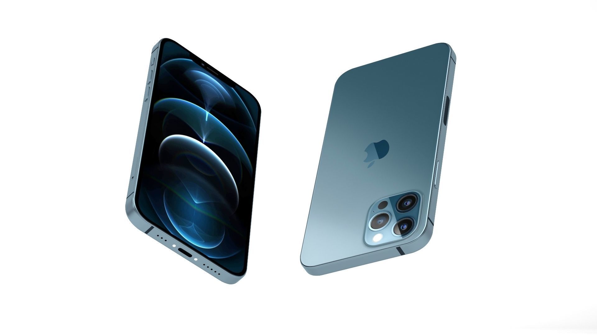 iPhone 12 Pro Max Pacific Blue 3D model_8