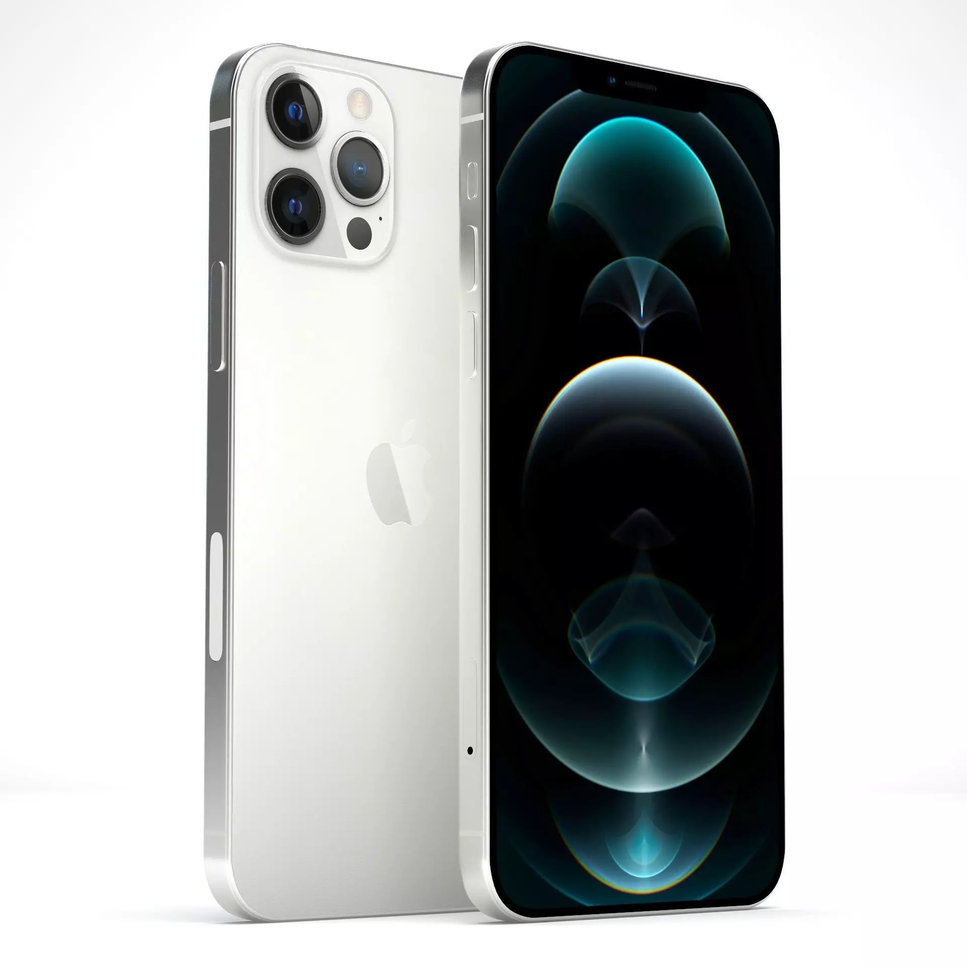 iPhone 12 Pro Max Silver 3D model_0