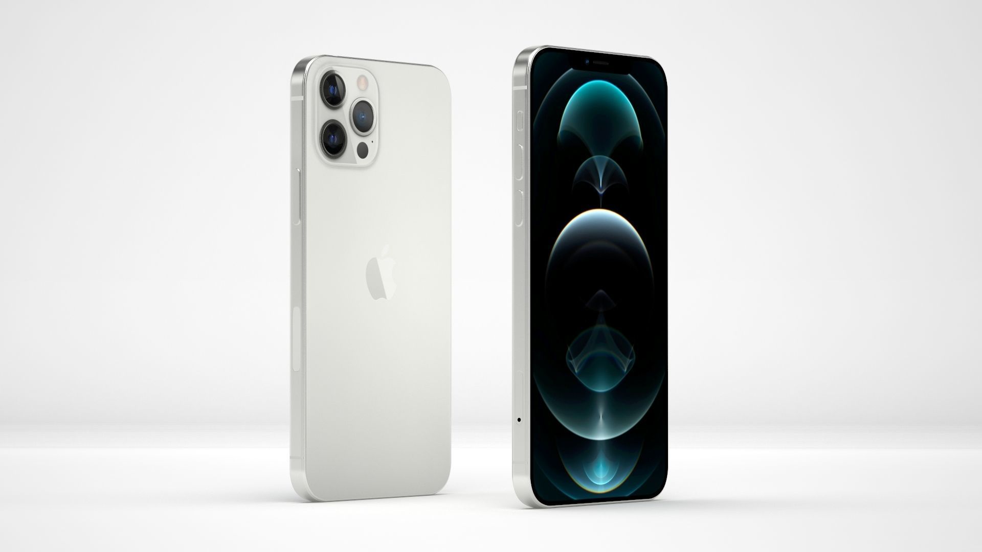 iPhone 12 Pro Max Silver 3D model_1