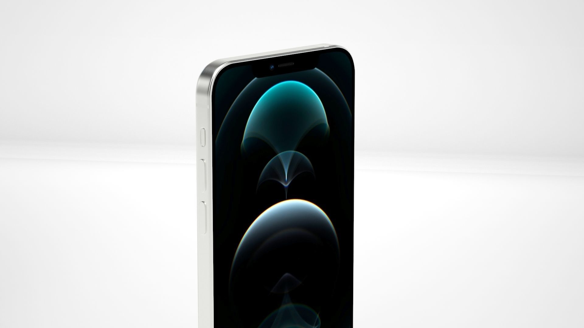 iPhone 12 Pro Max Silver 3D model_2