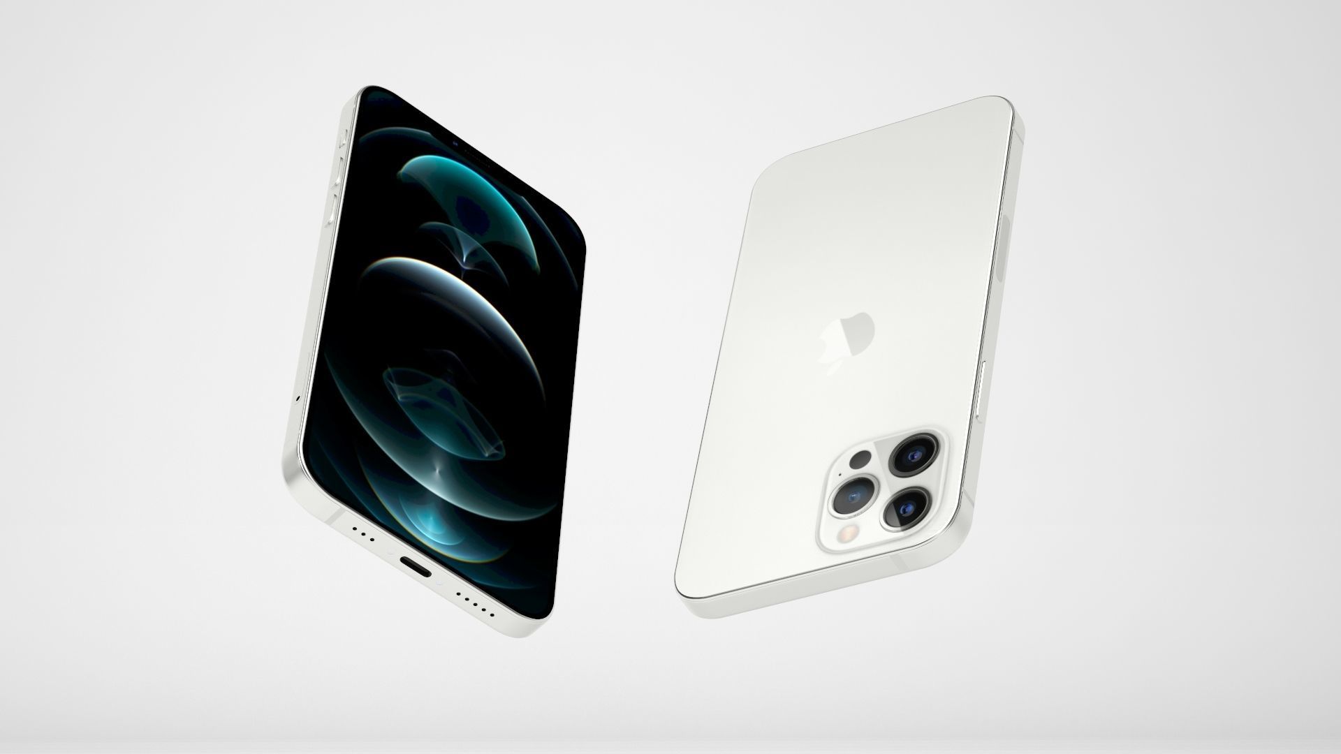 iPhone 12 Pro Max Silver 3D model_7