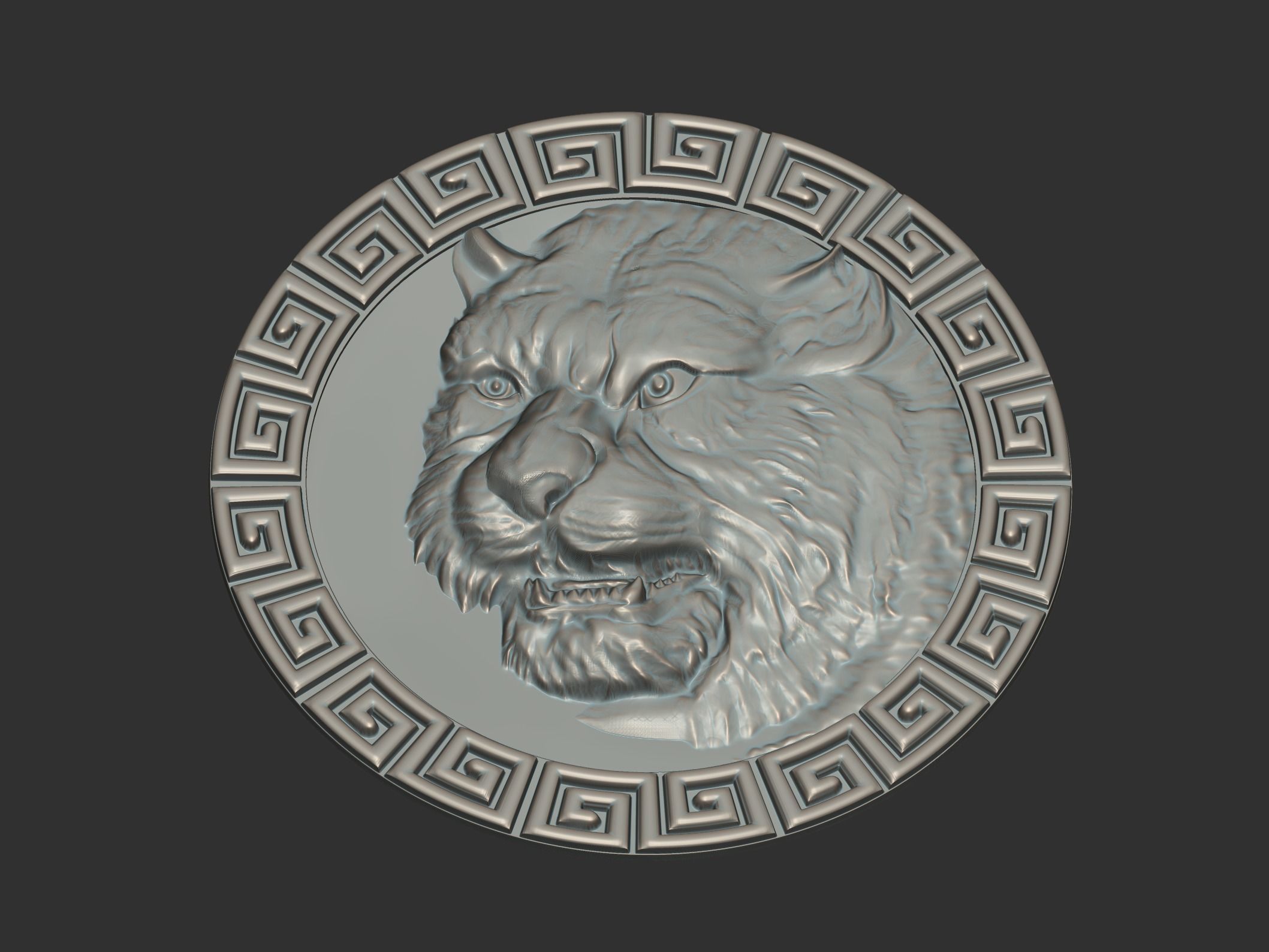 tiger head 3D print model_2